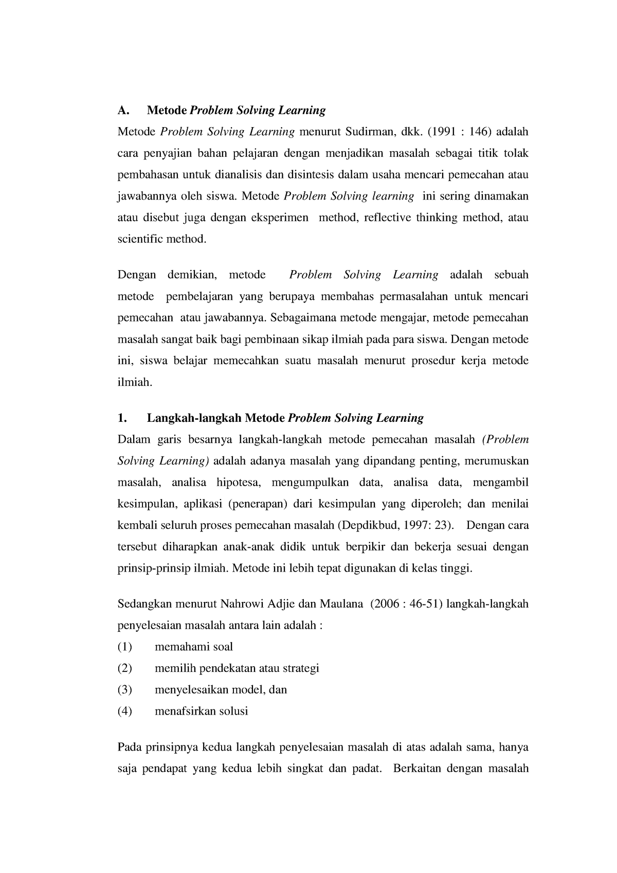 Metode Problem Solving Learning Dan Matematika SD - A. Metode Problem ...