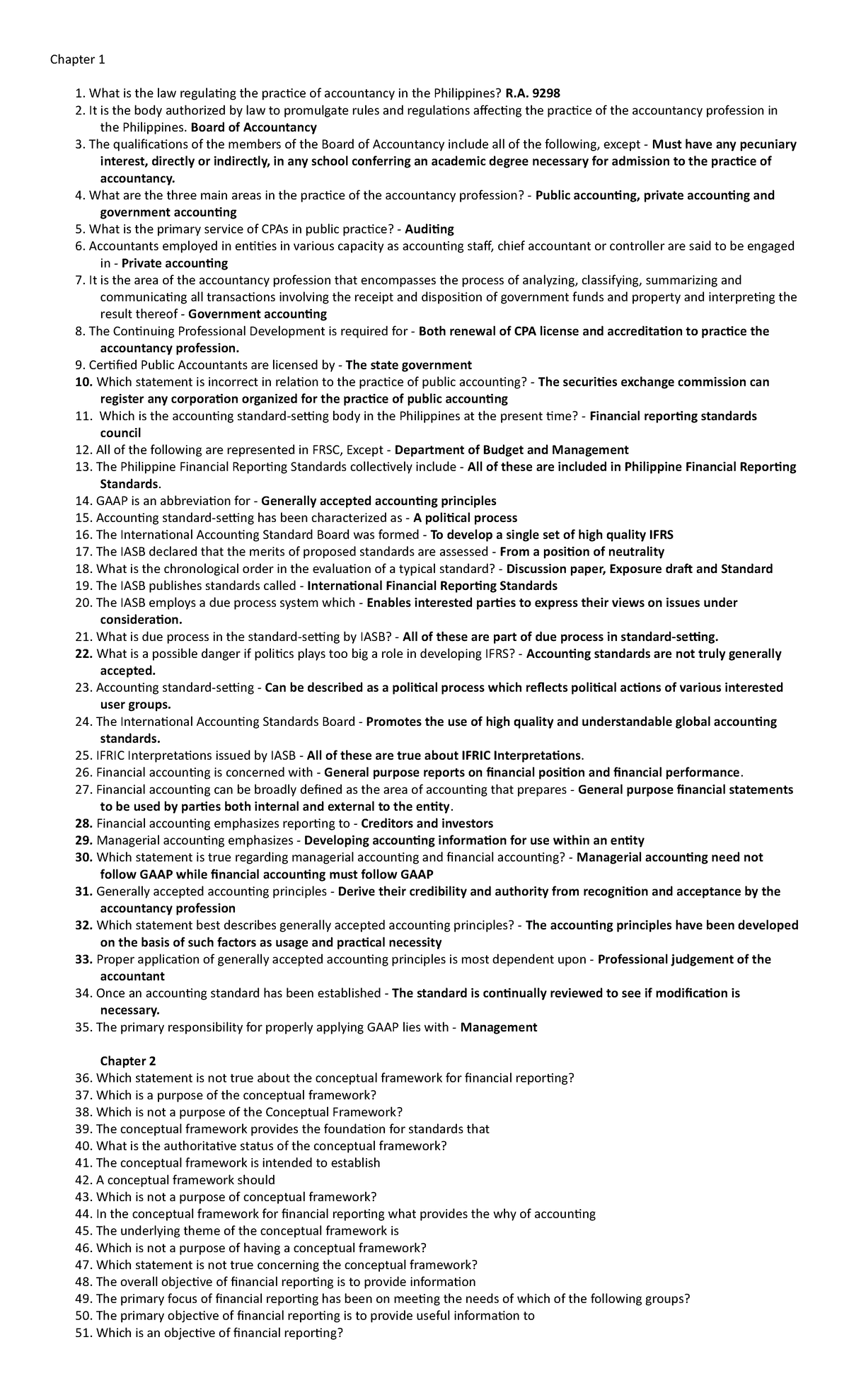 Reviewer for Conceptual Framework - Chapter 1 What is the law ...