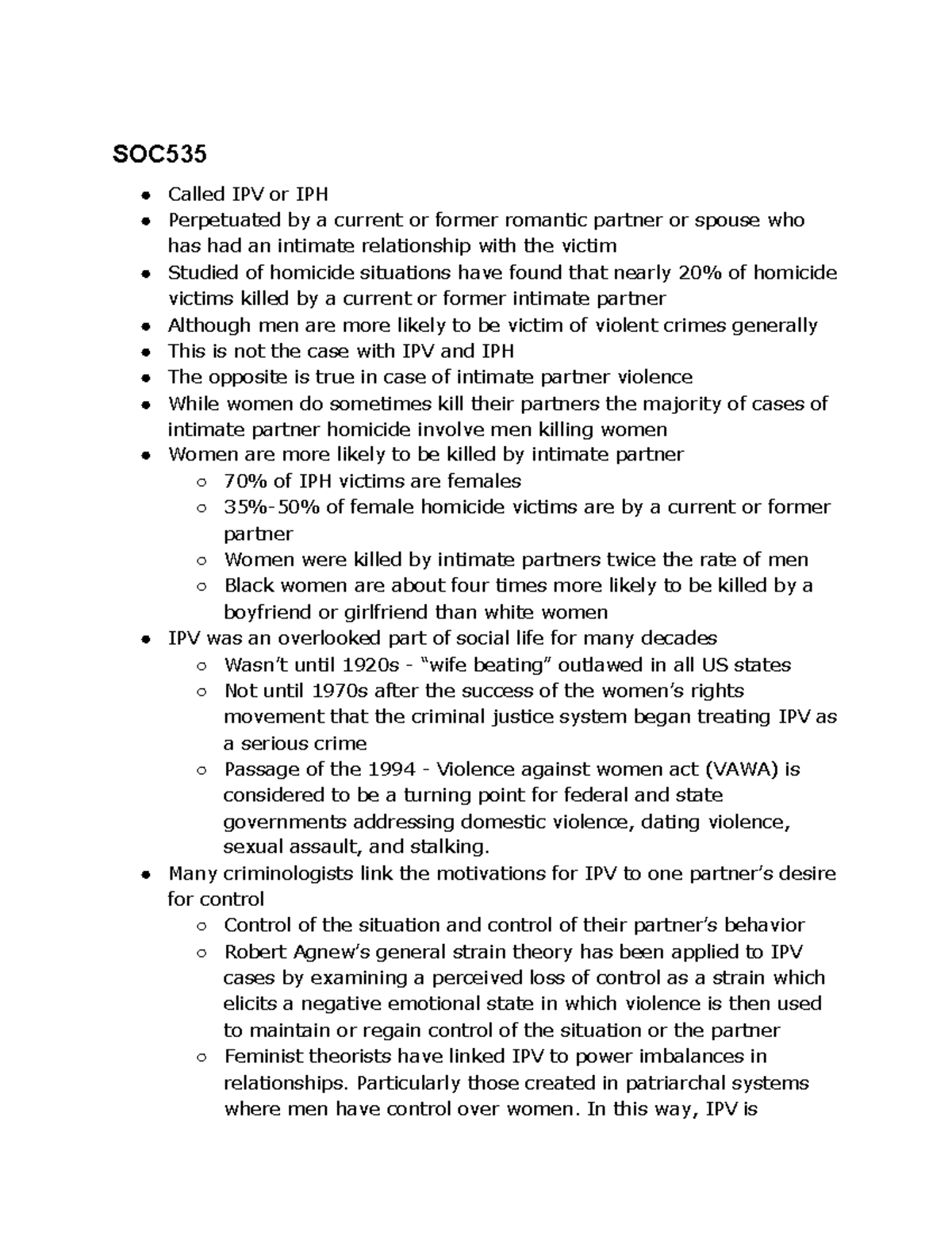 Video Lecture Intimate Partner Violence (IPV) - SOC Called IPV or IPH ...