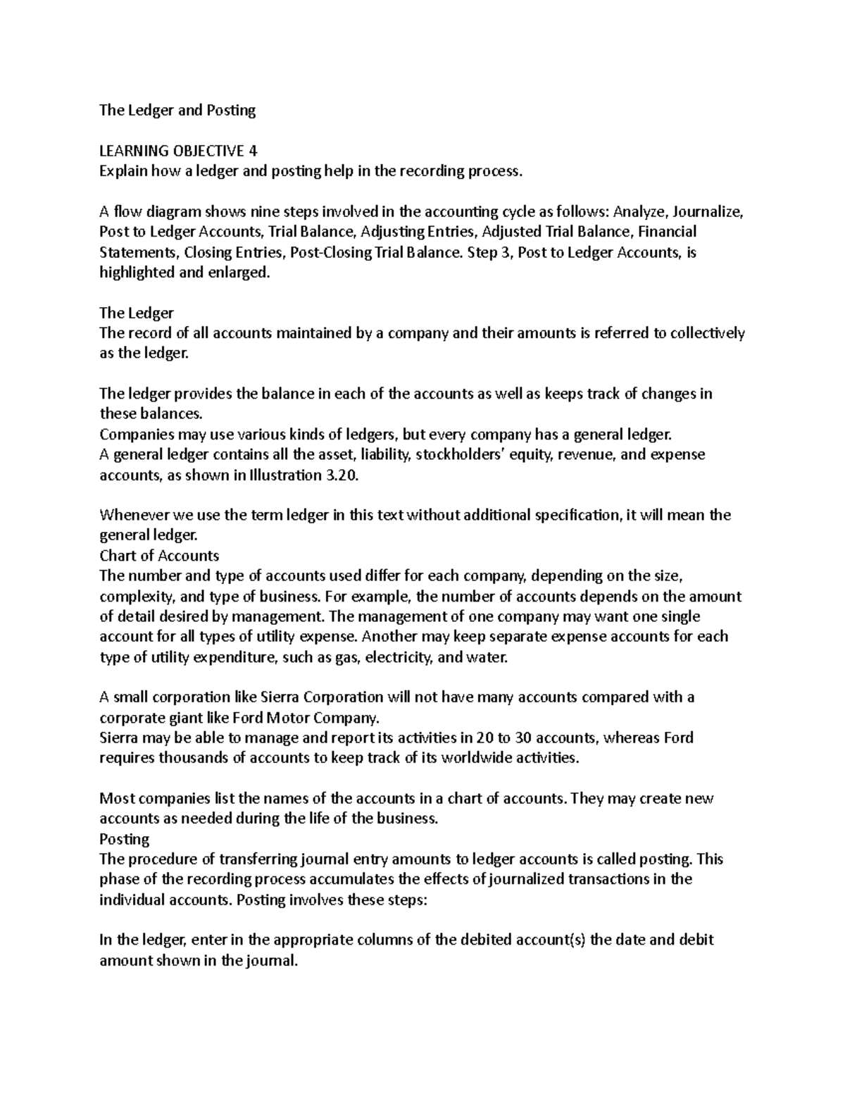 The Ledger and Posting - The Ledger and Posting LEARNING OBJECTIVE 4 ...