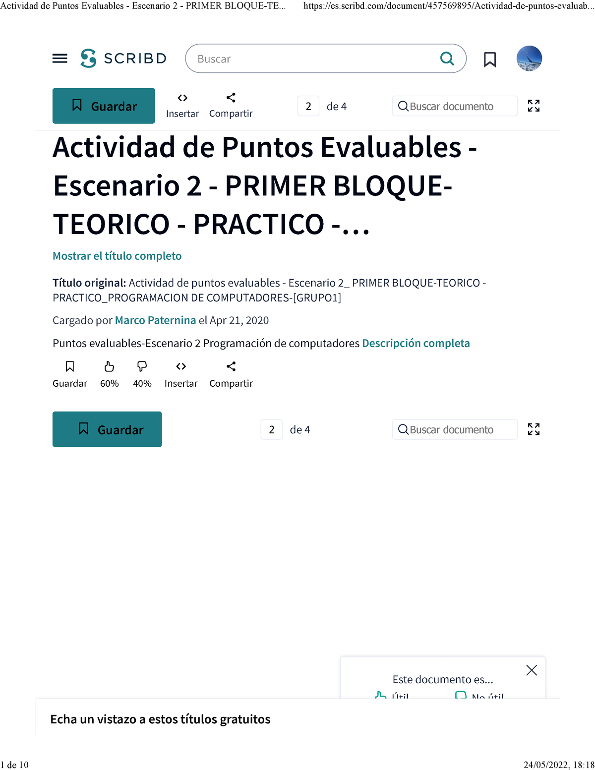 Actividad De Puntos Evaluables - Escenario 2 - Primer Bloque- Teorico ...