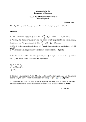 Problem Set Chapter 3 - Answer Key - CHAPTER 3-PROBLEM SET BL ...