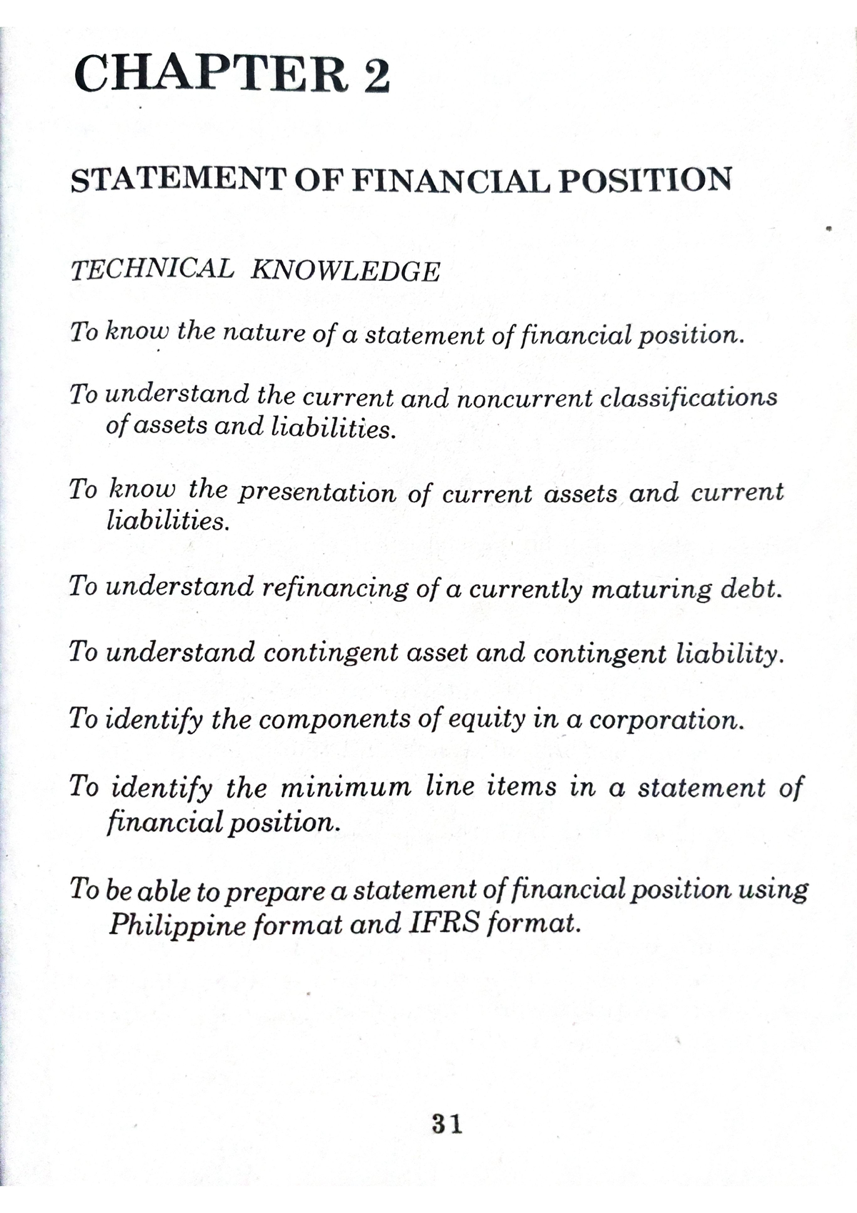 Chapter 2 Statement of Financial Position - BS Accountancy - Studocu