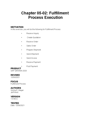 Procurement Process Execution - Studocu