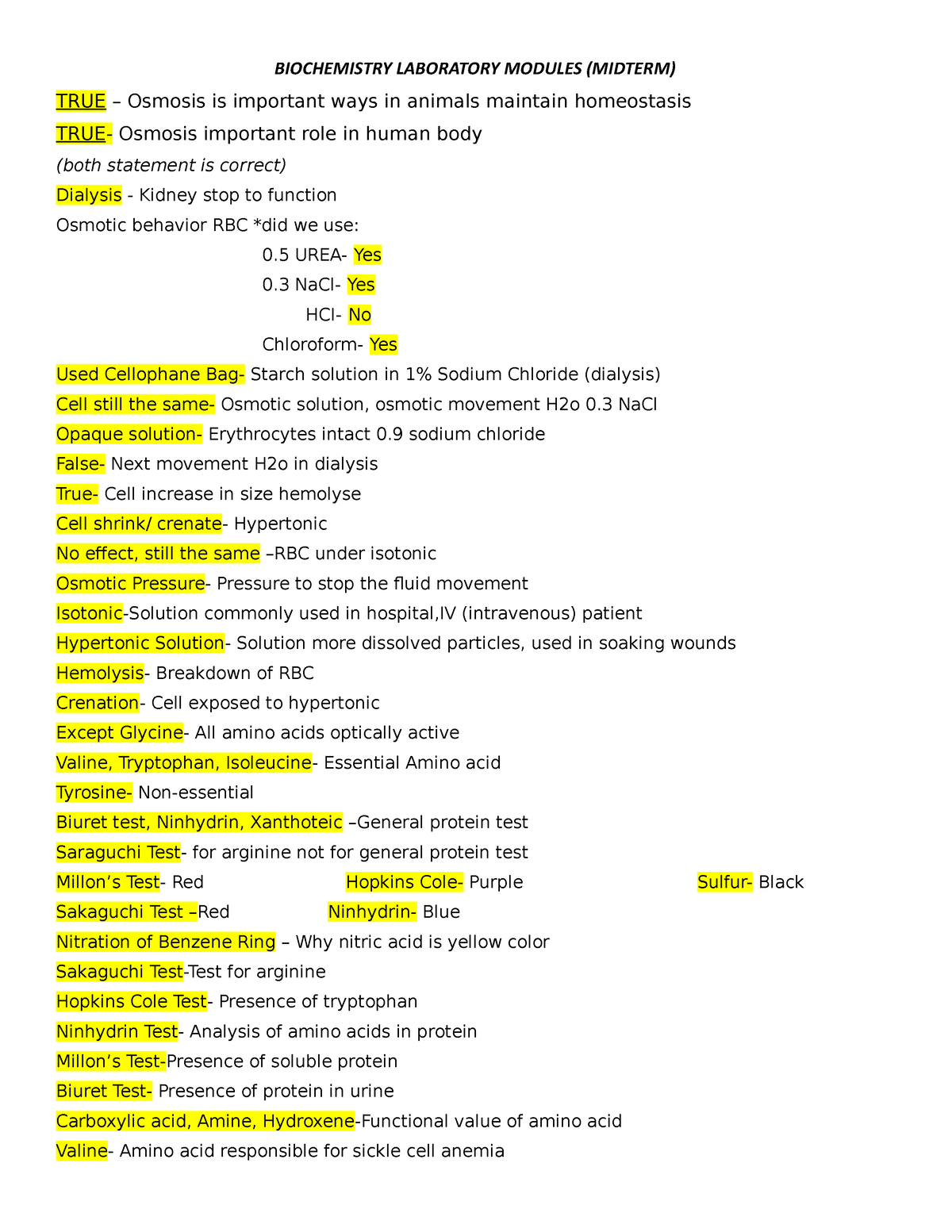 Biochemistry Laboratory Modules - BIOCHEMISTRY LABORATORY MODULES ...