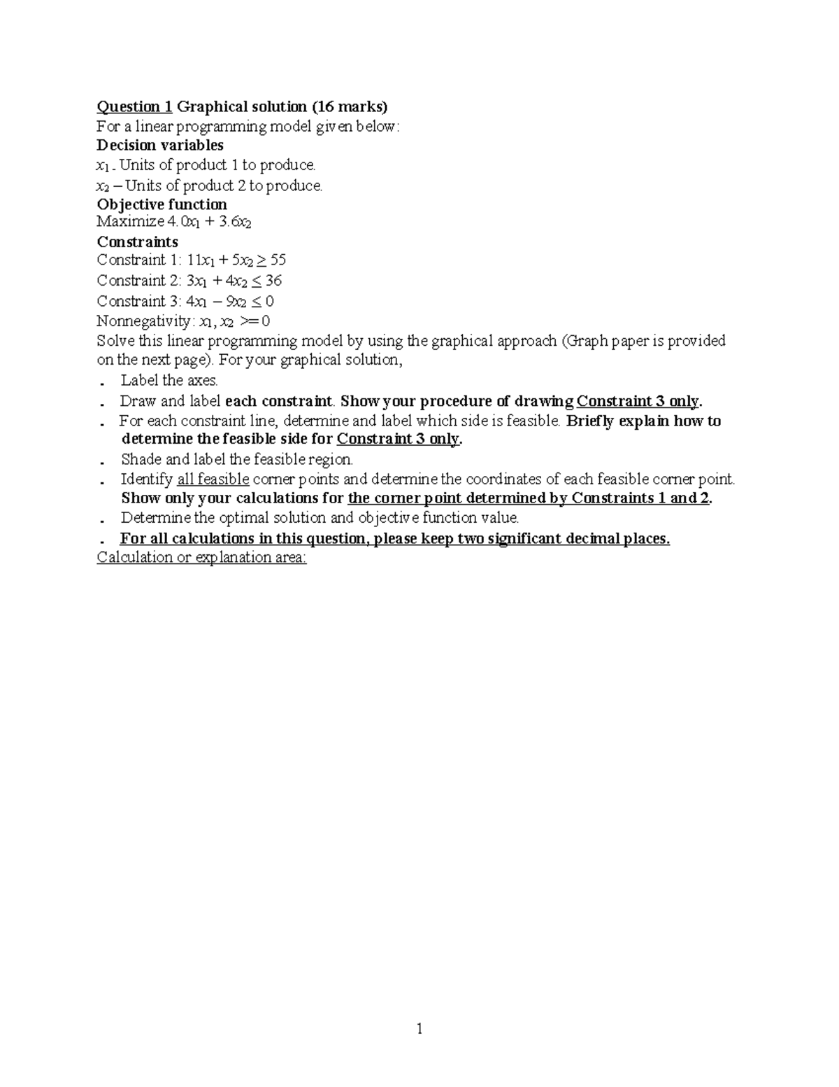 -QDM Sample-Midterm - This is a sample midterm for QDM class, it has ...