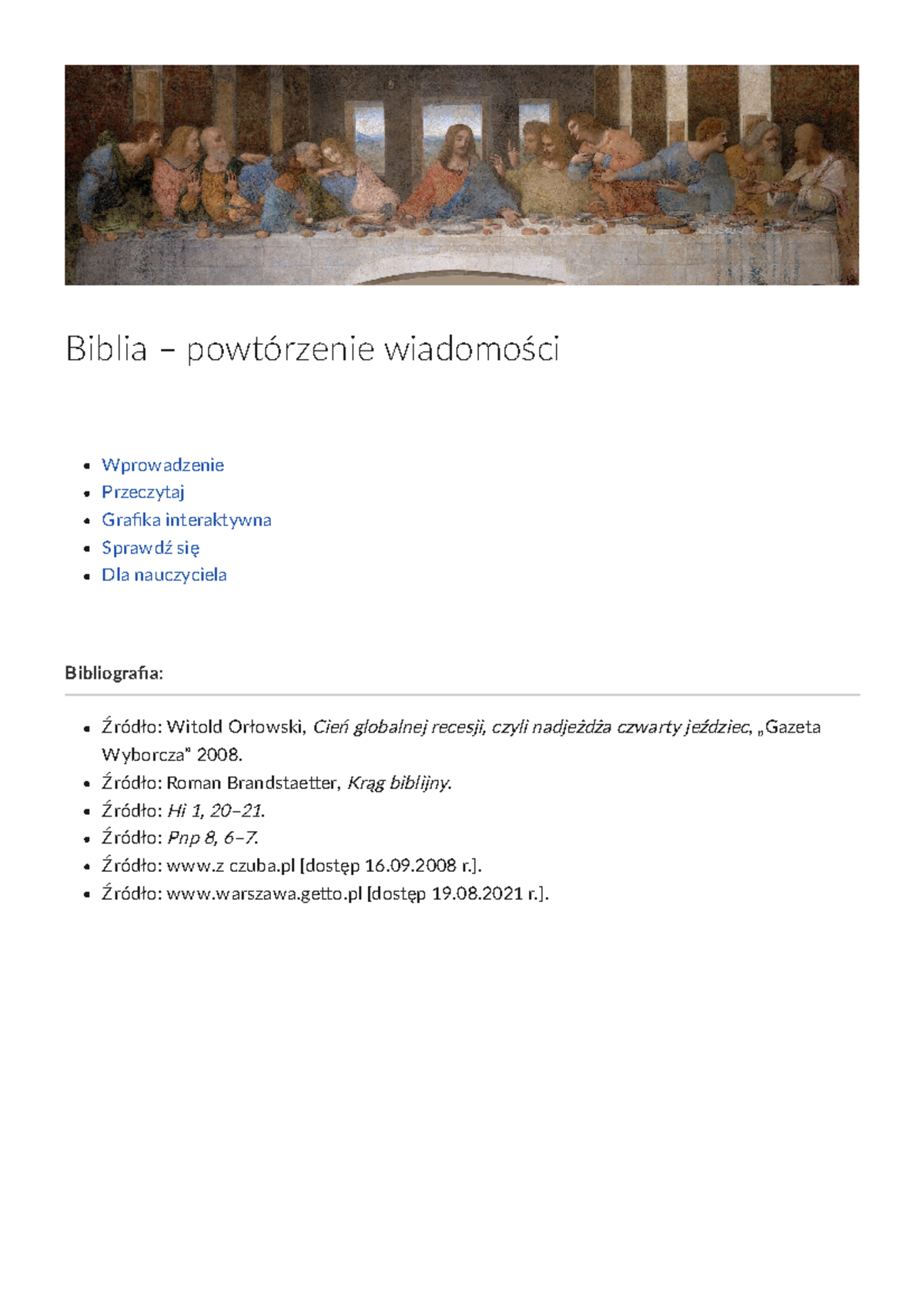 Polski Biblia Powtorzenie Wiadomosci - Biblia – Powtórzenie Wiadomości ...