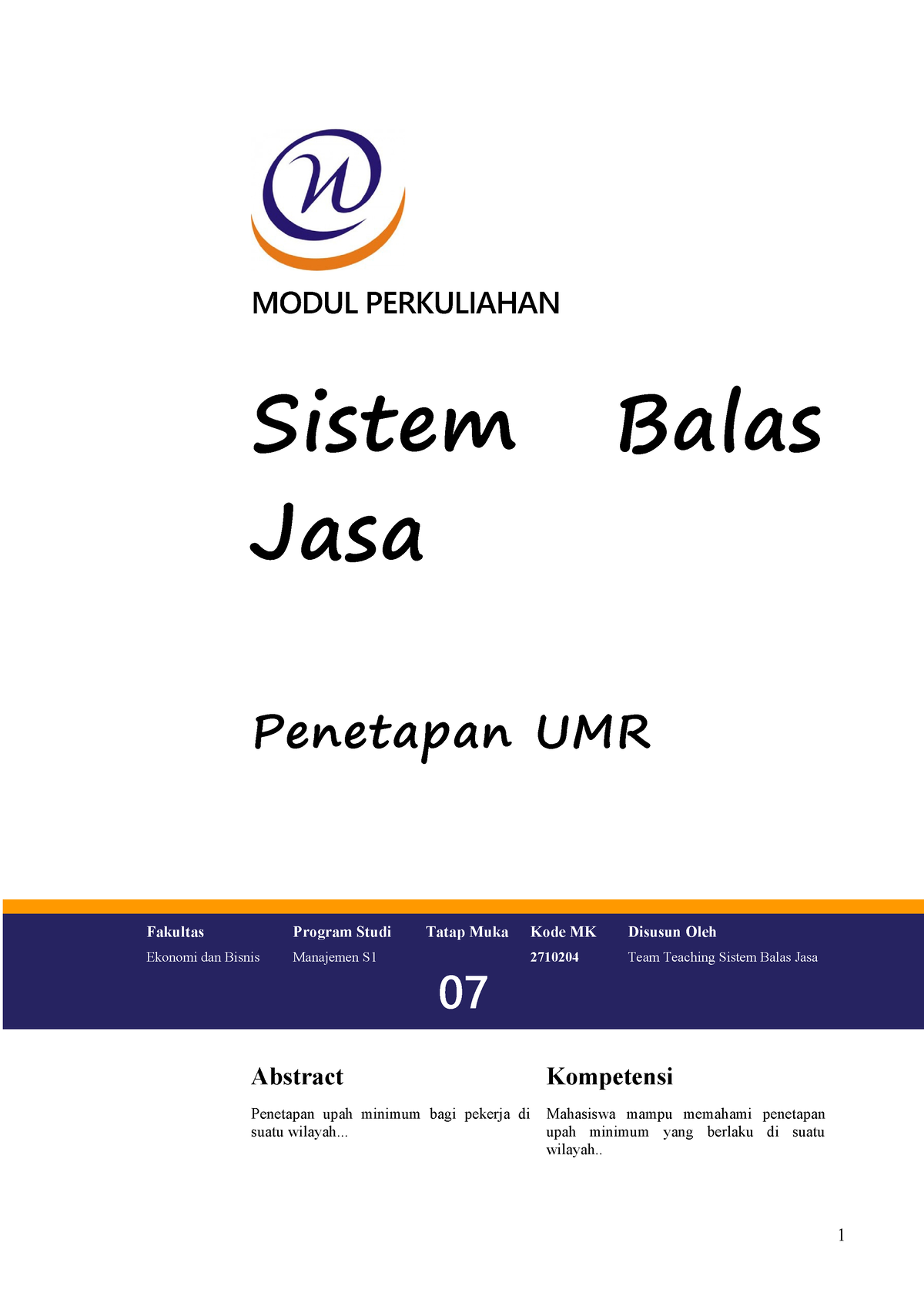 Modul SBJ-7-Penetapan UMR - MODUL PERKULIAHAN Sistem Balas Jasa ...