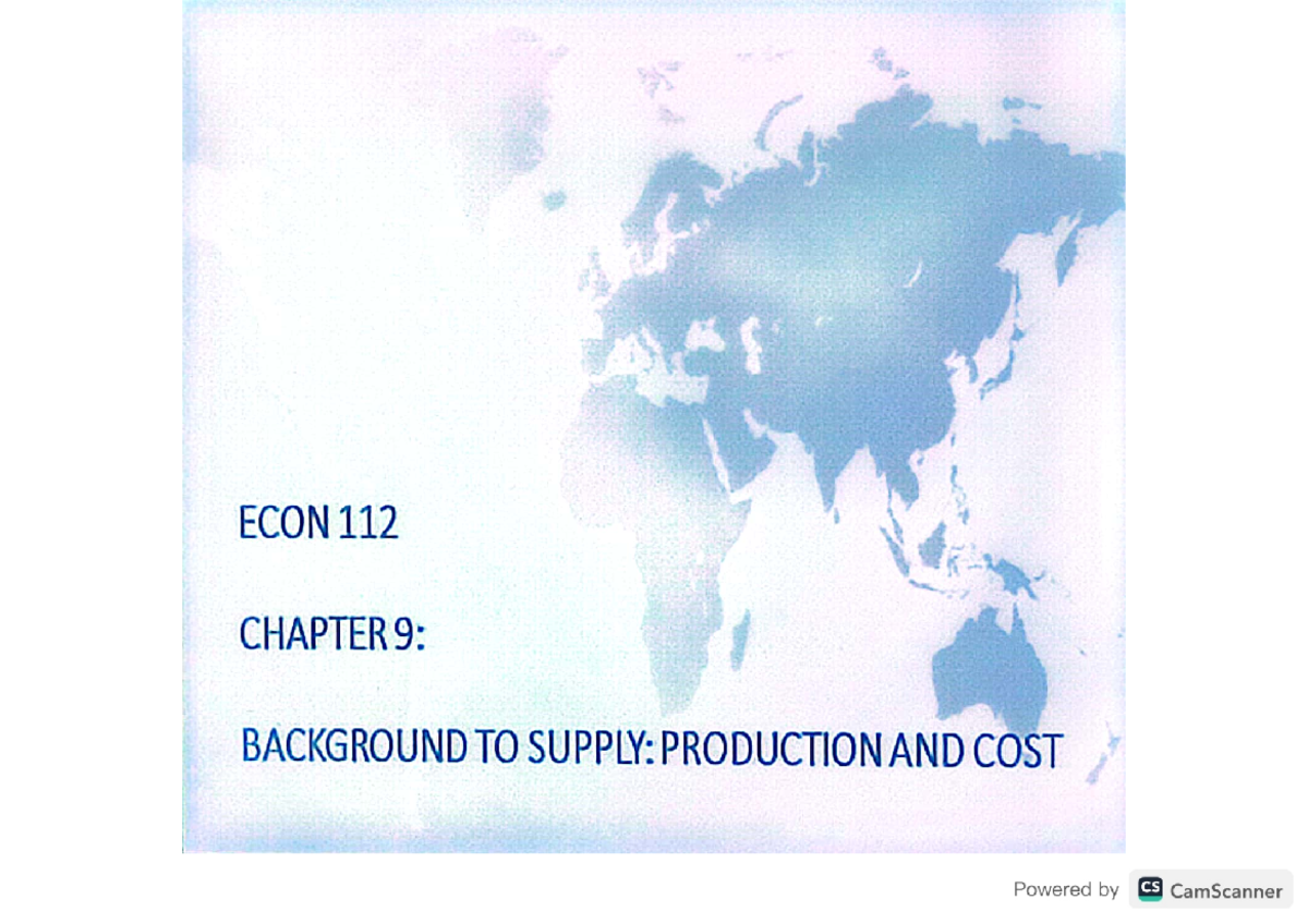 Econ chapter 9 - ECON112 - Studocu
