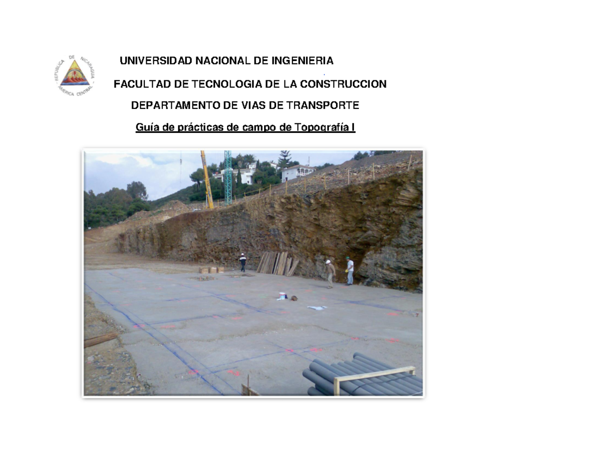 Guia Topo I 2020 - Libro de topografía - UNIVERSIDAD NACIONAL DE