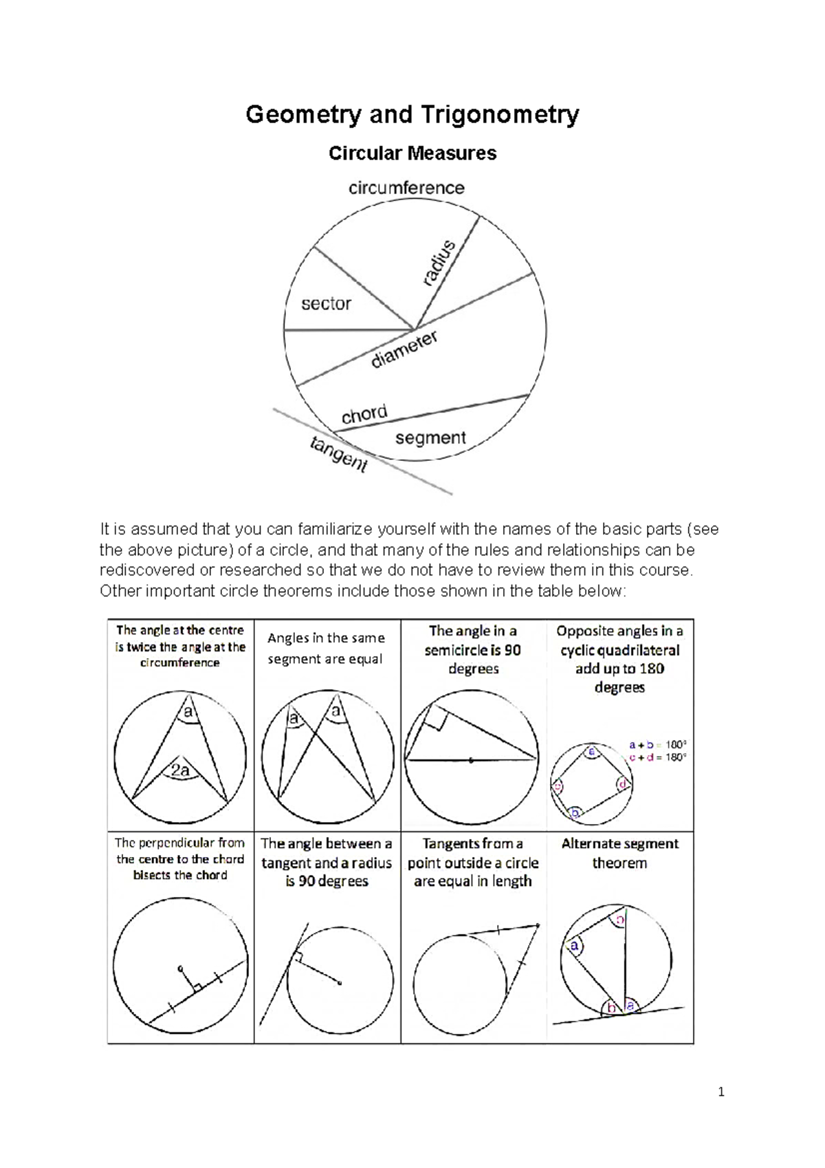 math-for-science-geometry-geometry-and-trigonometry-circular