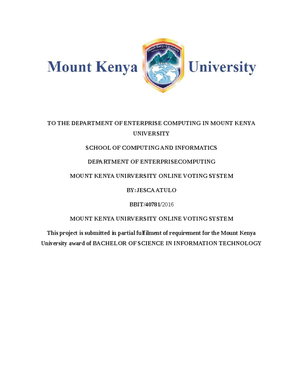 project management thesis in kenya