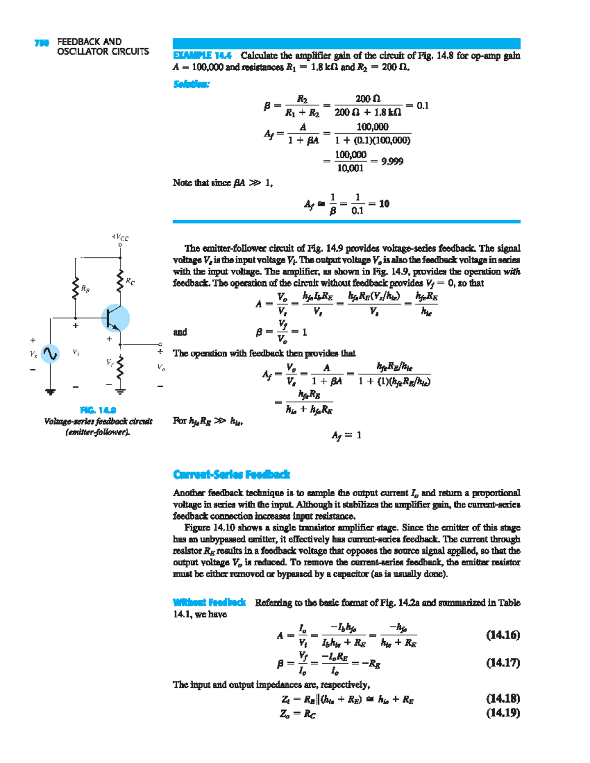 Current-Series Feedback - Electronic Circuit: devices and analysis ...