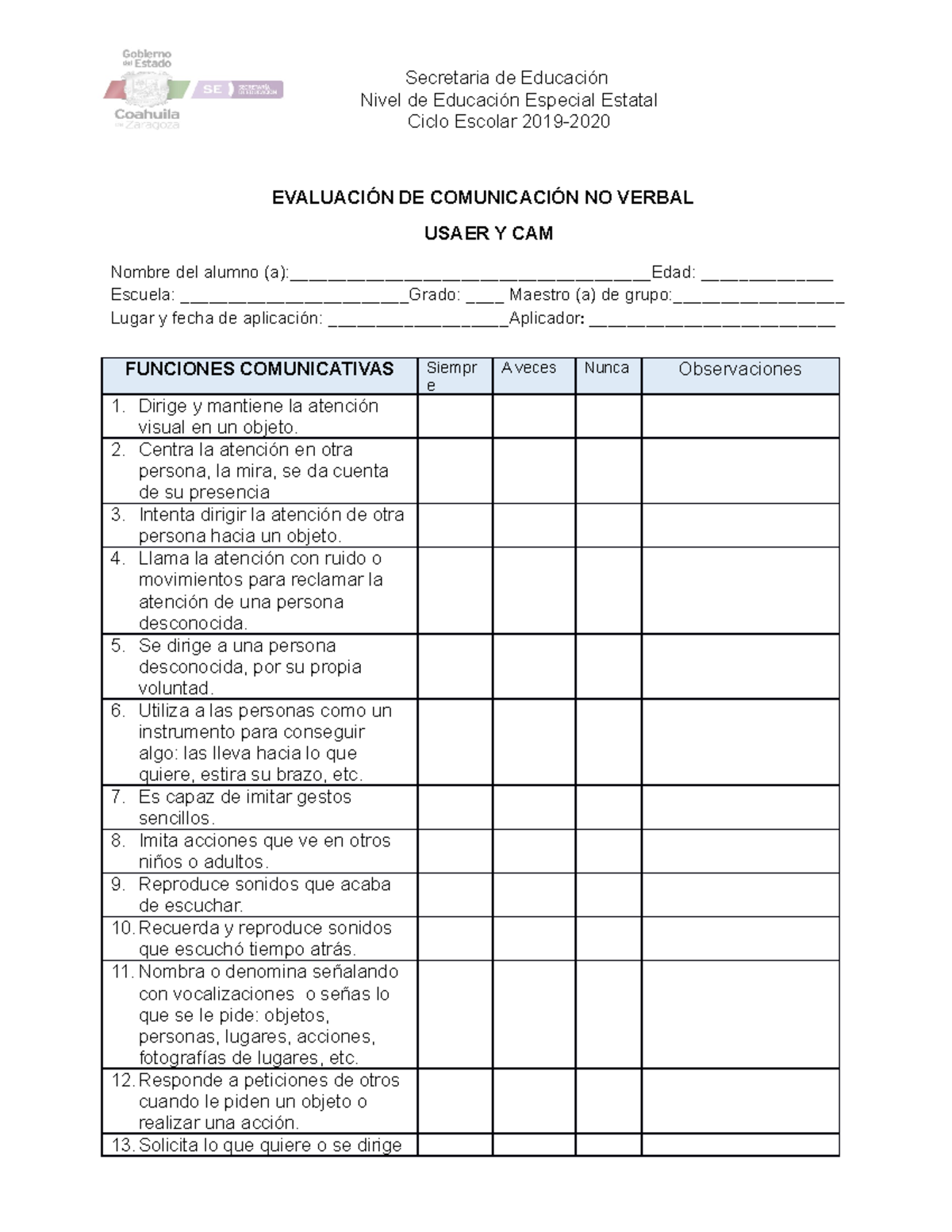 5 Evaluacion Comunicación NO Verbal - Nombre Del Alumno - Studocu