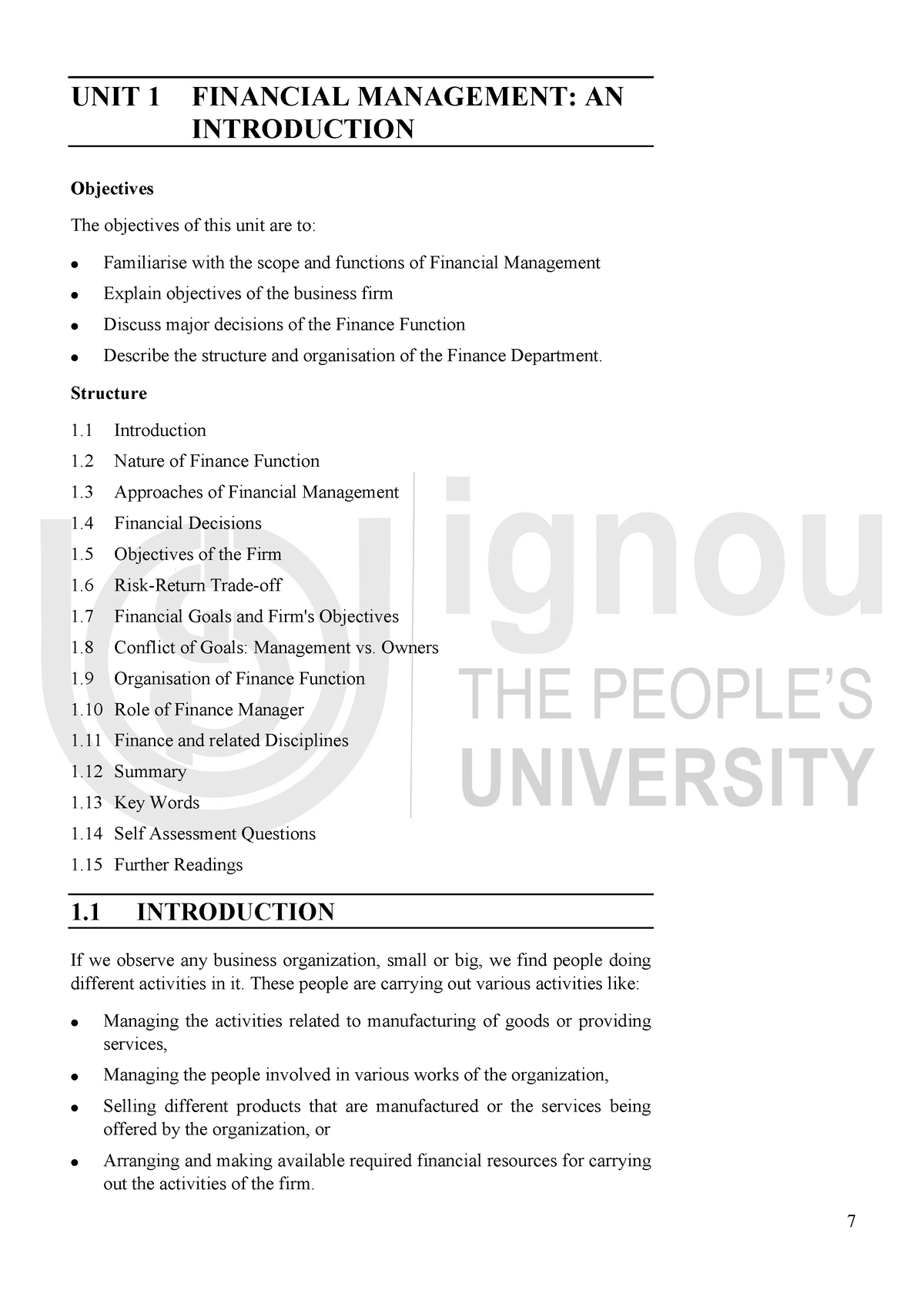 Unit-1 - Notes - Management: An Introduction UNIT 1 FINANCIAL ...