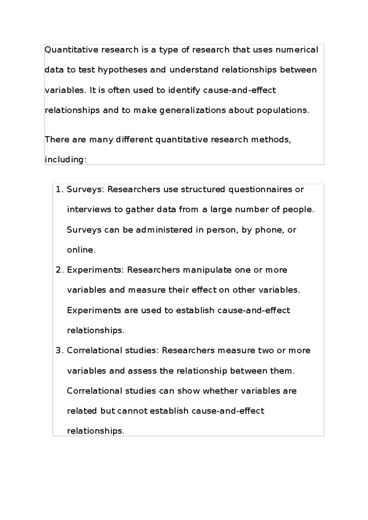 quantitative research uses numerical data