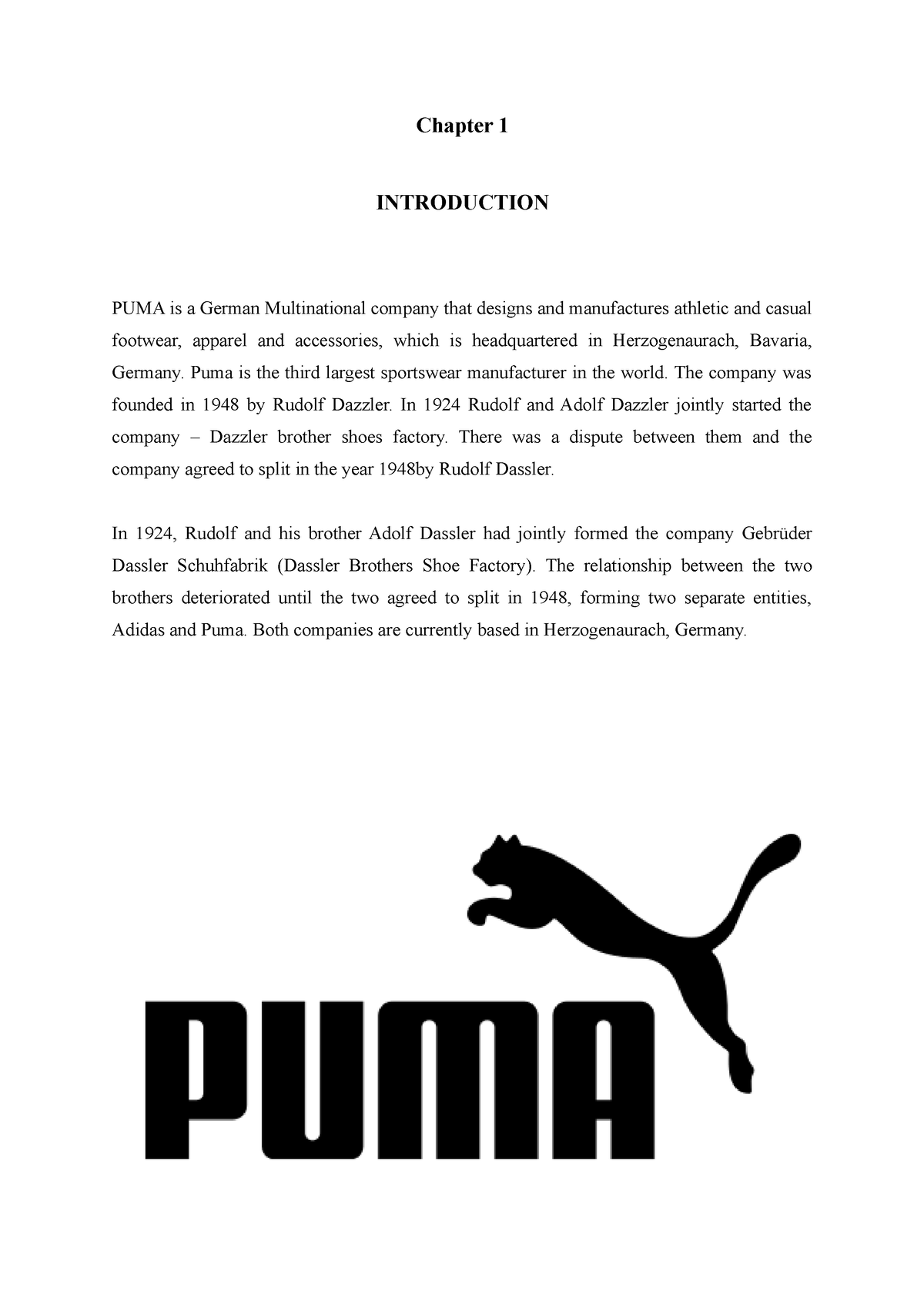 literature review of puma