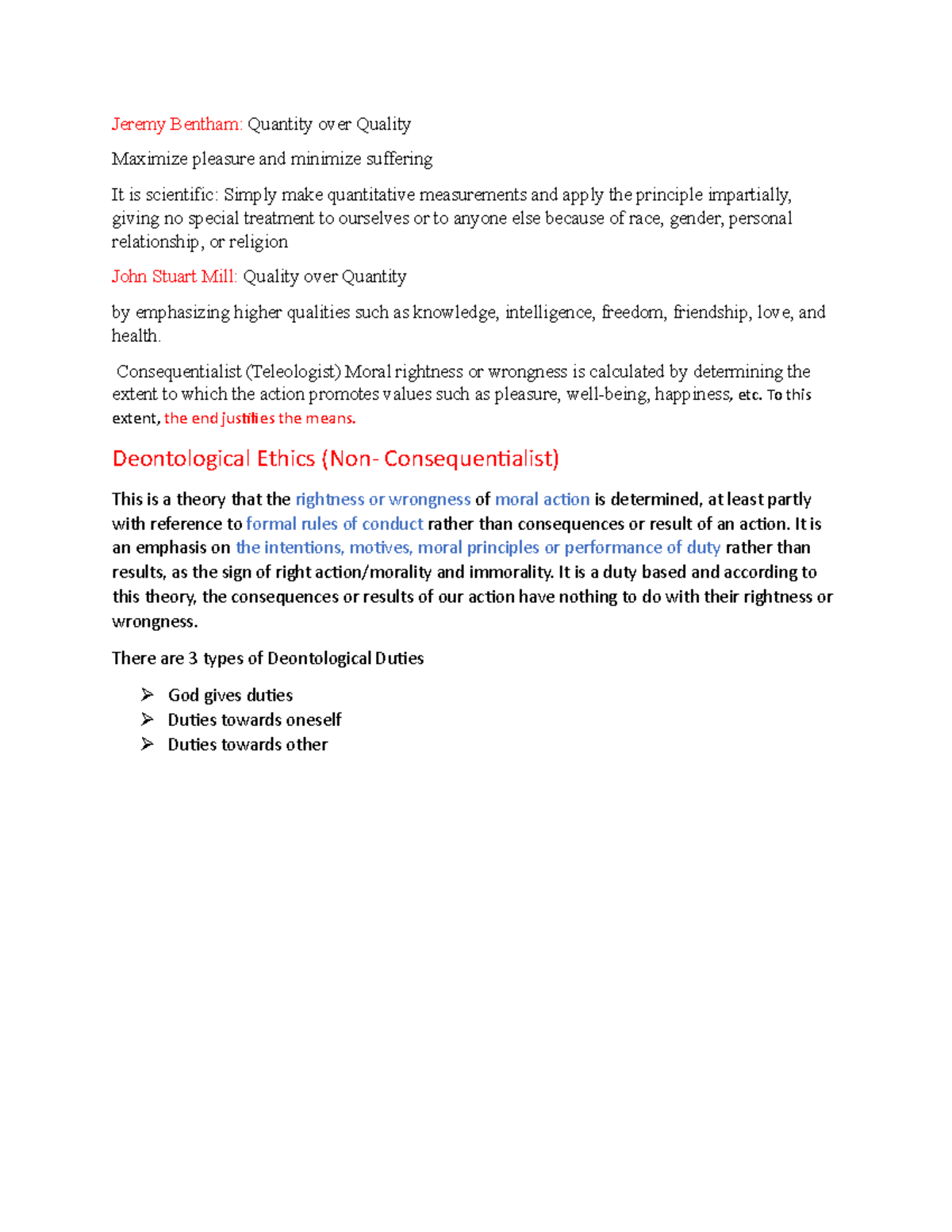 Jeremy Bentham Reading Materials Jeremy Bentham Quantity over