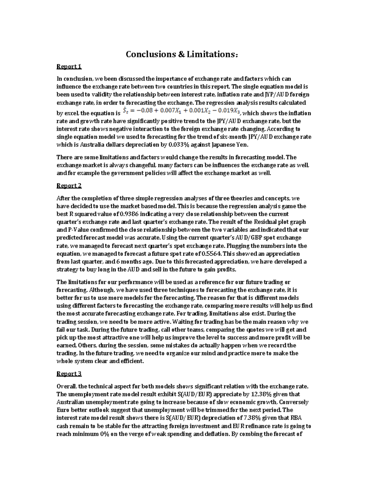 Conclusions & Limitations Examples Analysis wit Conclusions & Limitations ：：：： Report 1 In