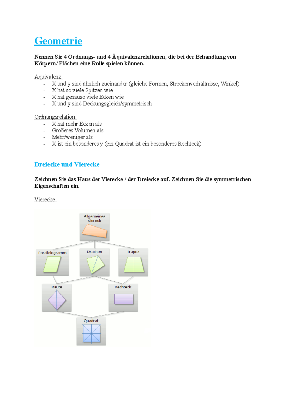 Didaktik Der Geometrie In Der Grundschule Pdf Geometrie in der Grundschule Fragenkatalog Klausur - Geometrie Nennen
