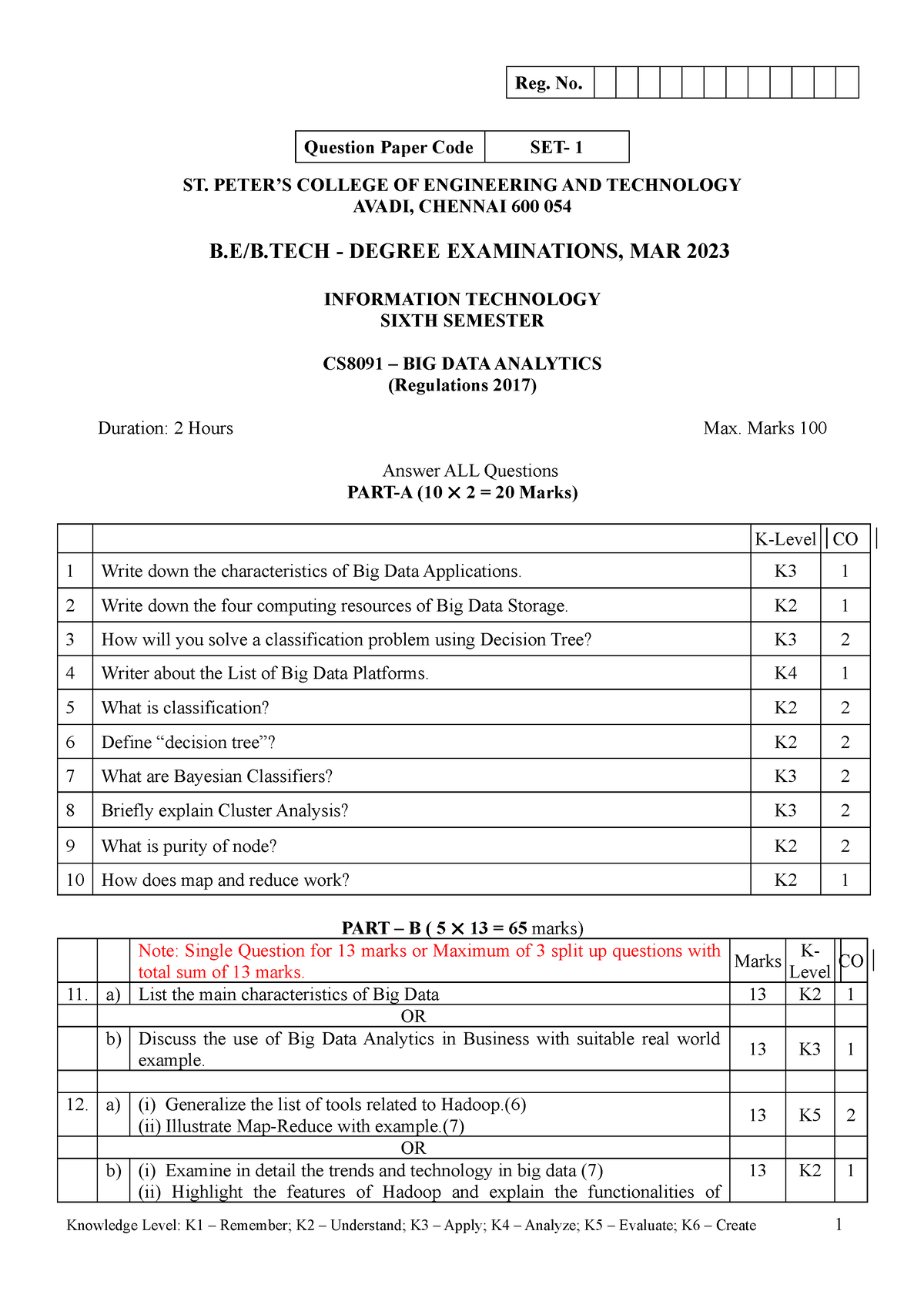 CS8091- BDA QP-SET -1 - practice - ST. PETER’S COLLEGE OF ENGINEERING ...