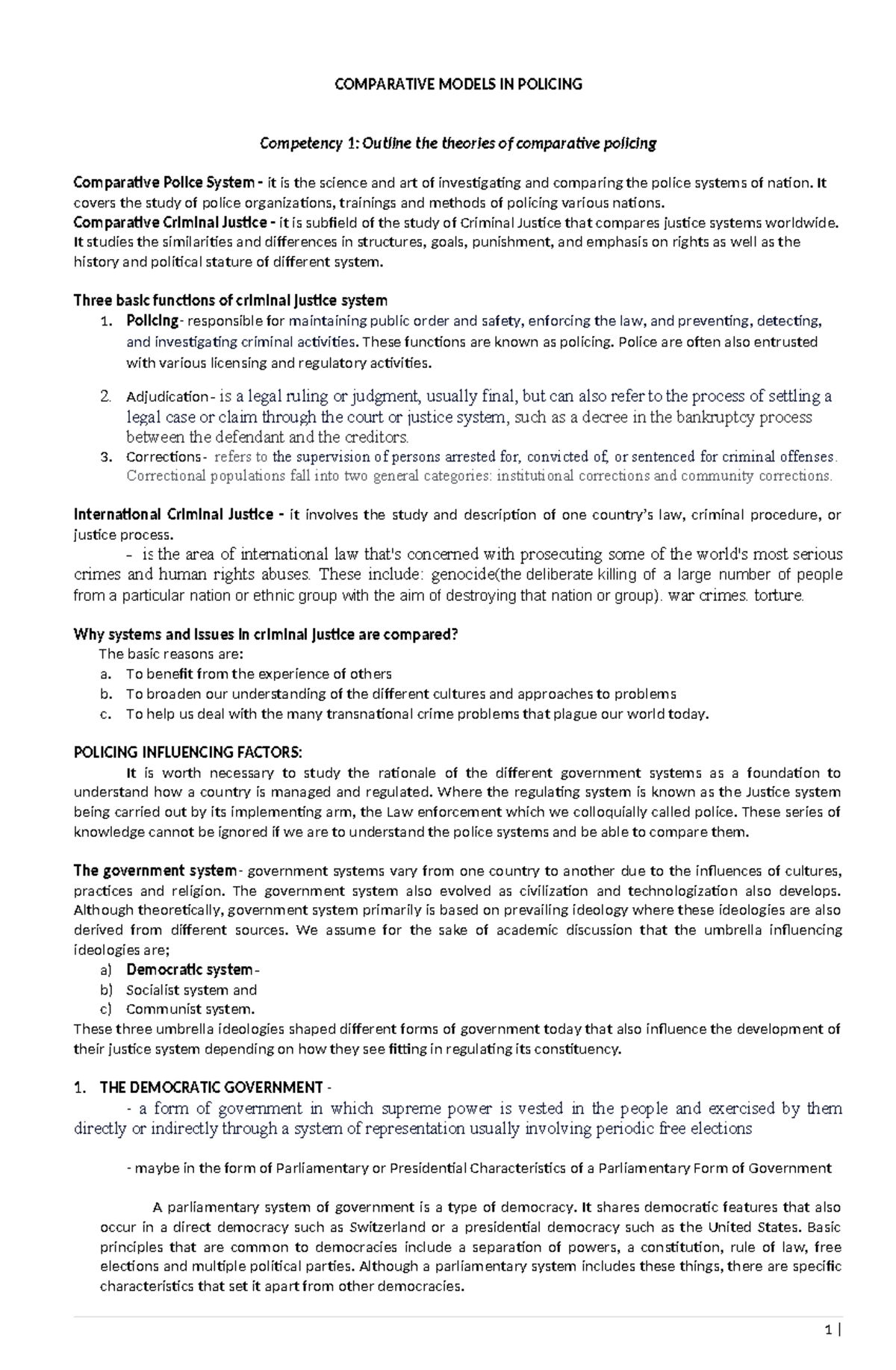Comparative-Models-in-Policing- Additional - COMPARATIVE MODELS IN ...