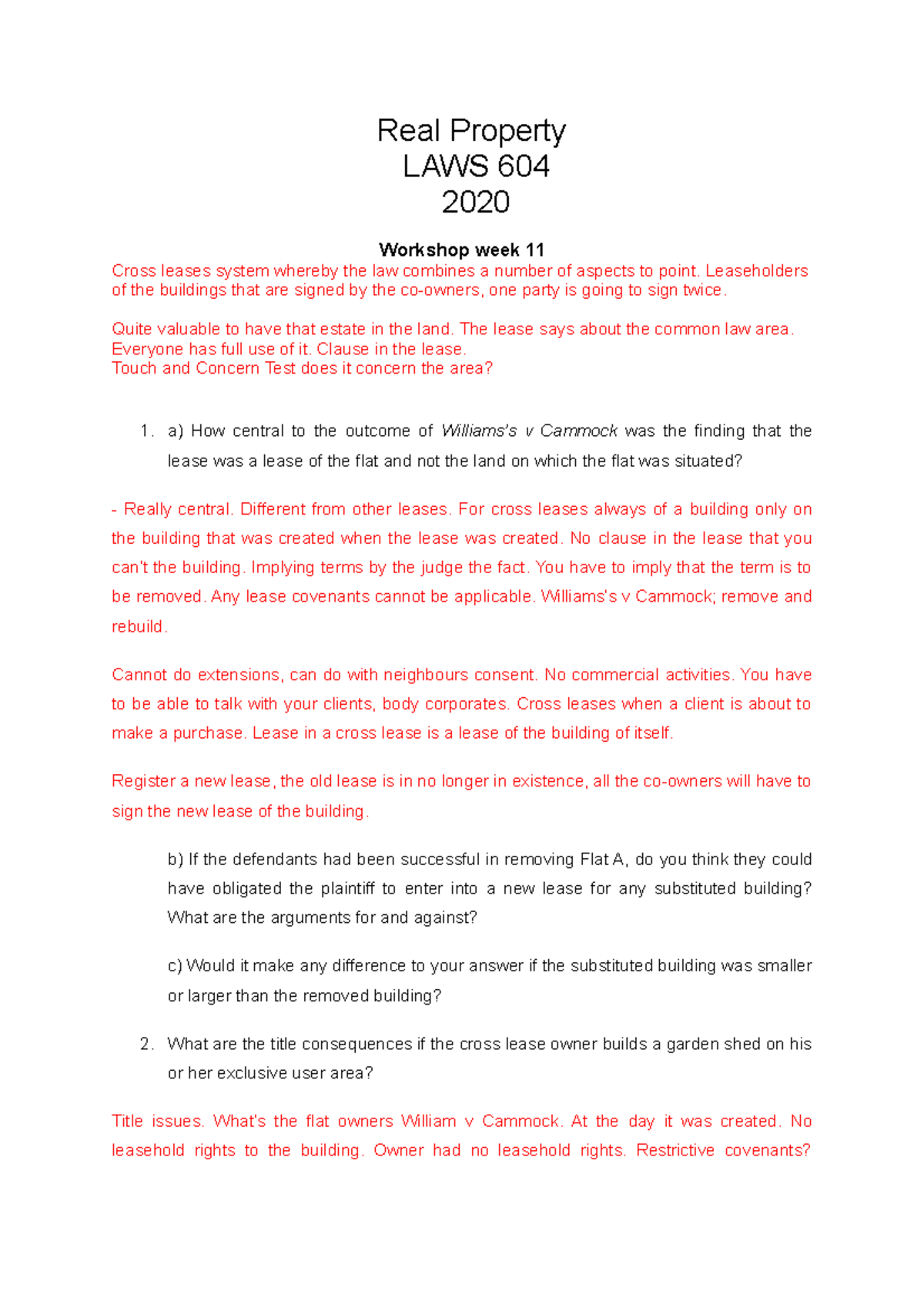 Real Property 2020 week 11 091020 Real Property LAWS 604