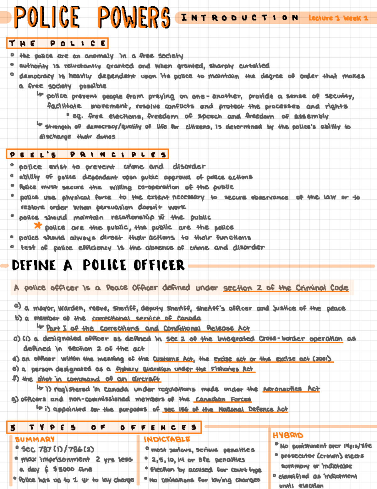 Police powers introduction - D) f) ( /! f f) /! d INTRODUCTION lecture1 ...