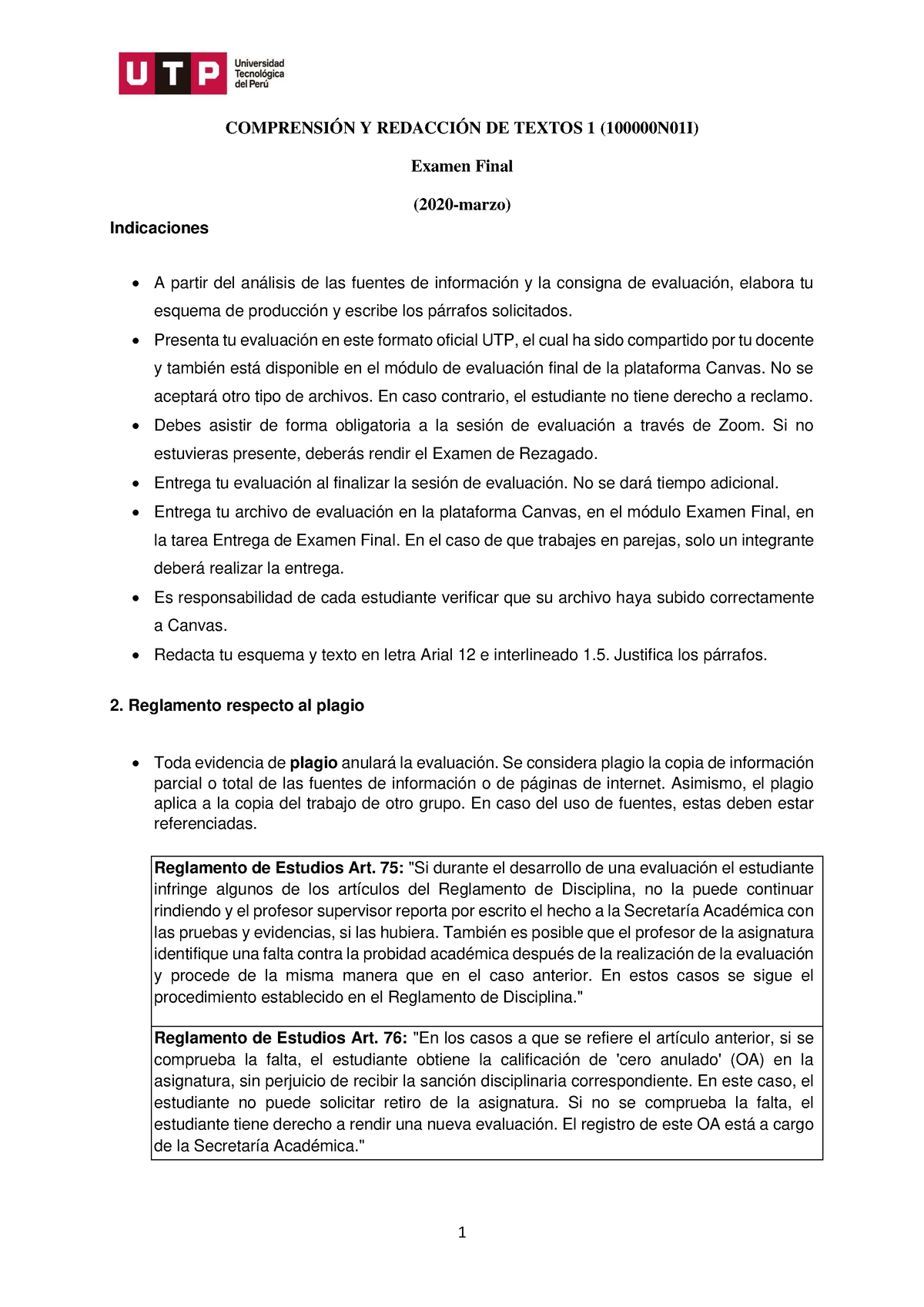 12 Examen Final DE Redaccion DE Textos - COMPRENSIÓN Y REDACCIÓN DE ...