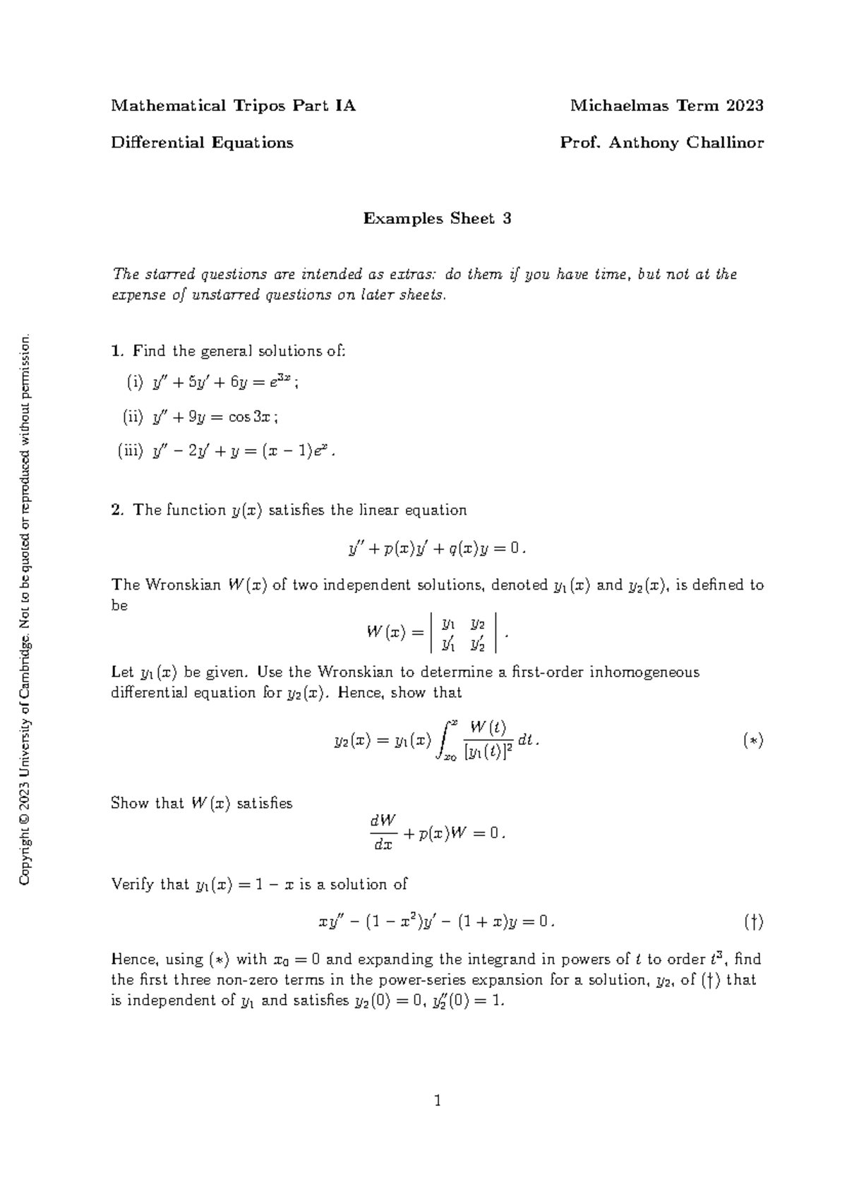 A3c - fully acess - Copyright © 2023 University of Cambridge. Not to be ...