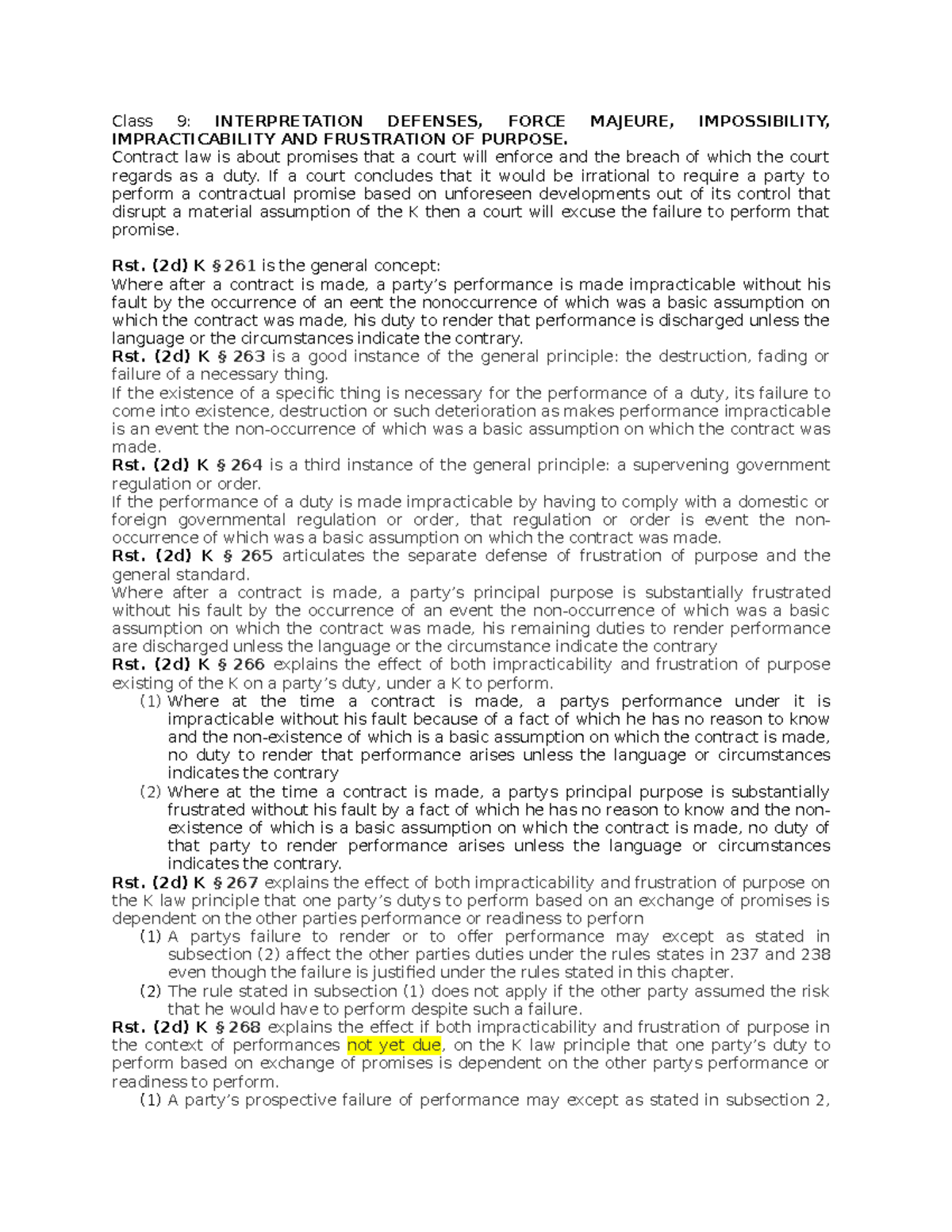 Contracts Class 9 Lecture 9 Notes Class 9 Interpretation Defenses Force Majeure Studocu Contracts Class 9 Lecture 9 Notes Class 9 Interpretation Defenses Force Majeure Studocu