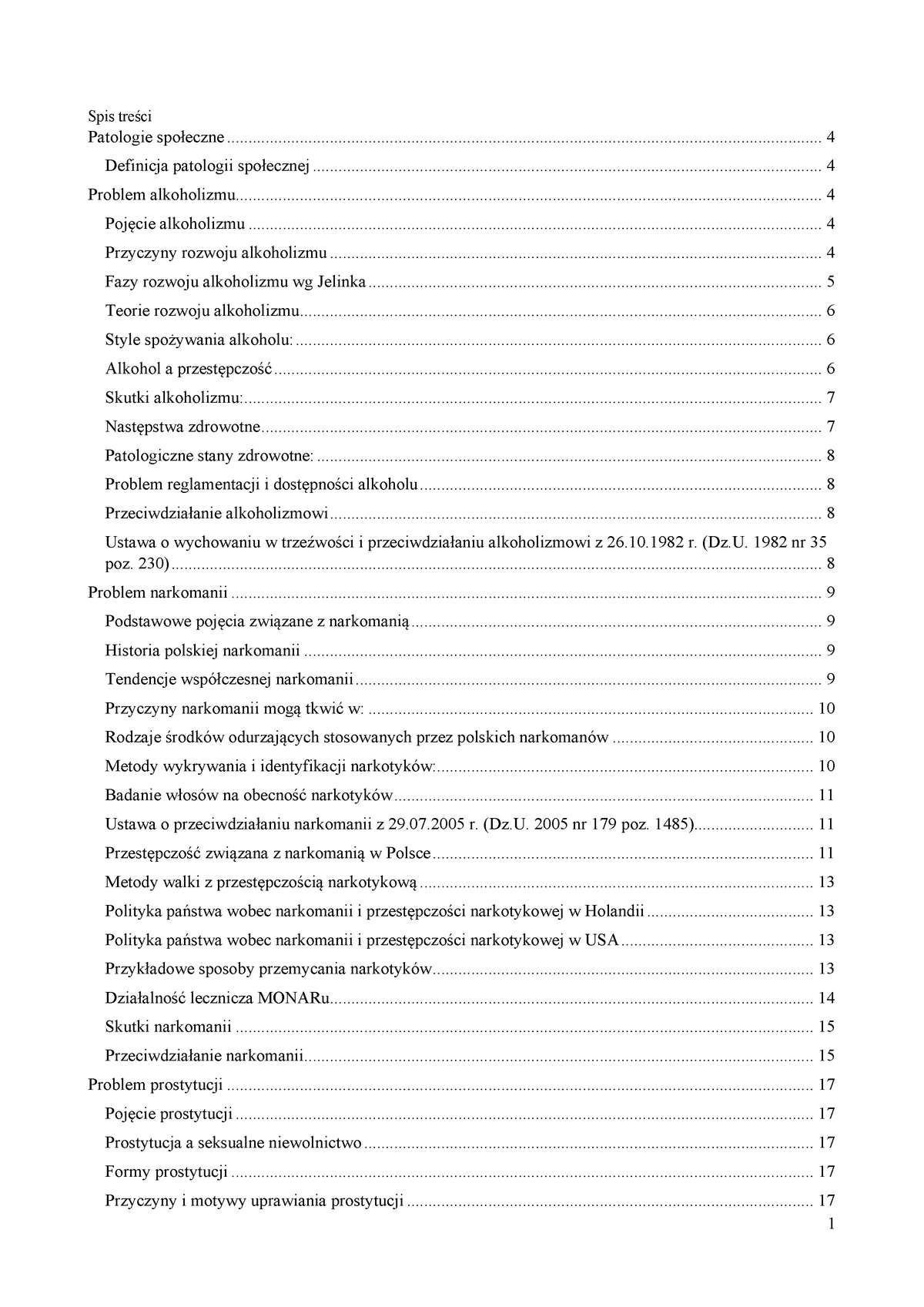 Patologie Społeczne Notatki Z Konwersatorium Potrzebne Do Zaliczenia Przedmiotu Spis Treści 2587