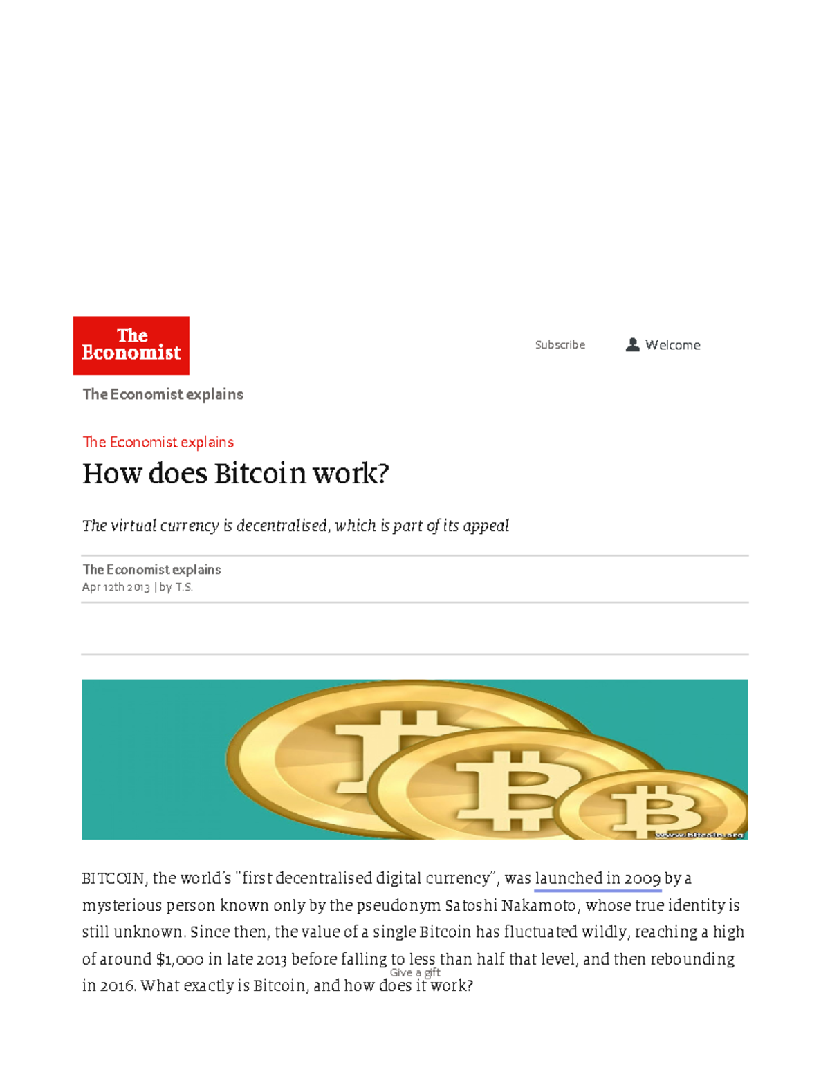 9. How does bitcoin work The Economist explains The Economist