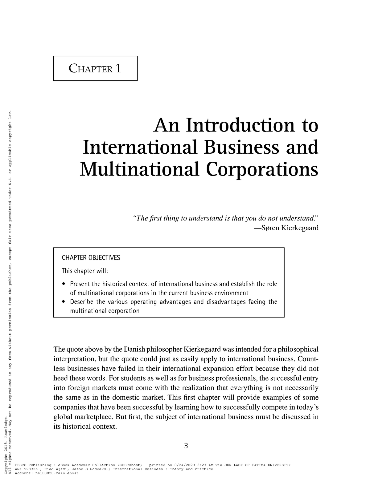 An Introduction To Inte International Business - 3 CHAPTER 1 An ...