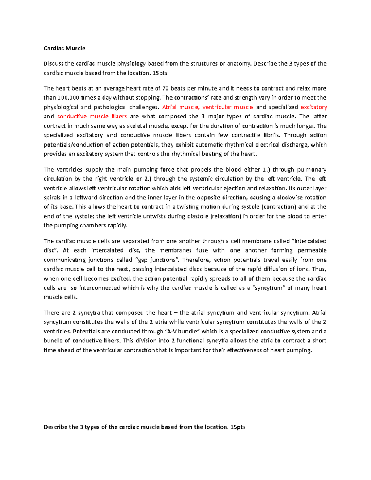 Cardiac Muscle P Hysiology Cardiac Muscle Discuss The Cardiac Muscle