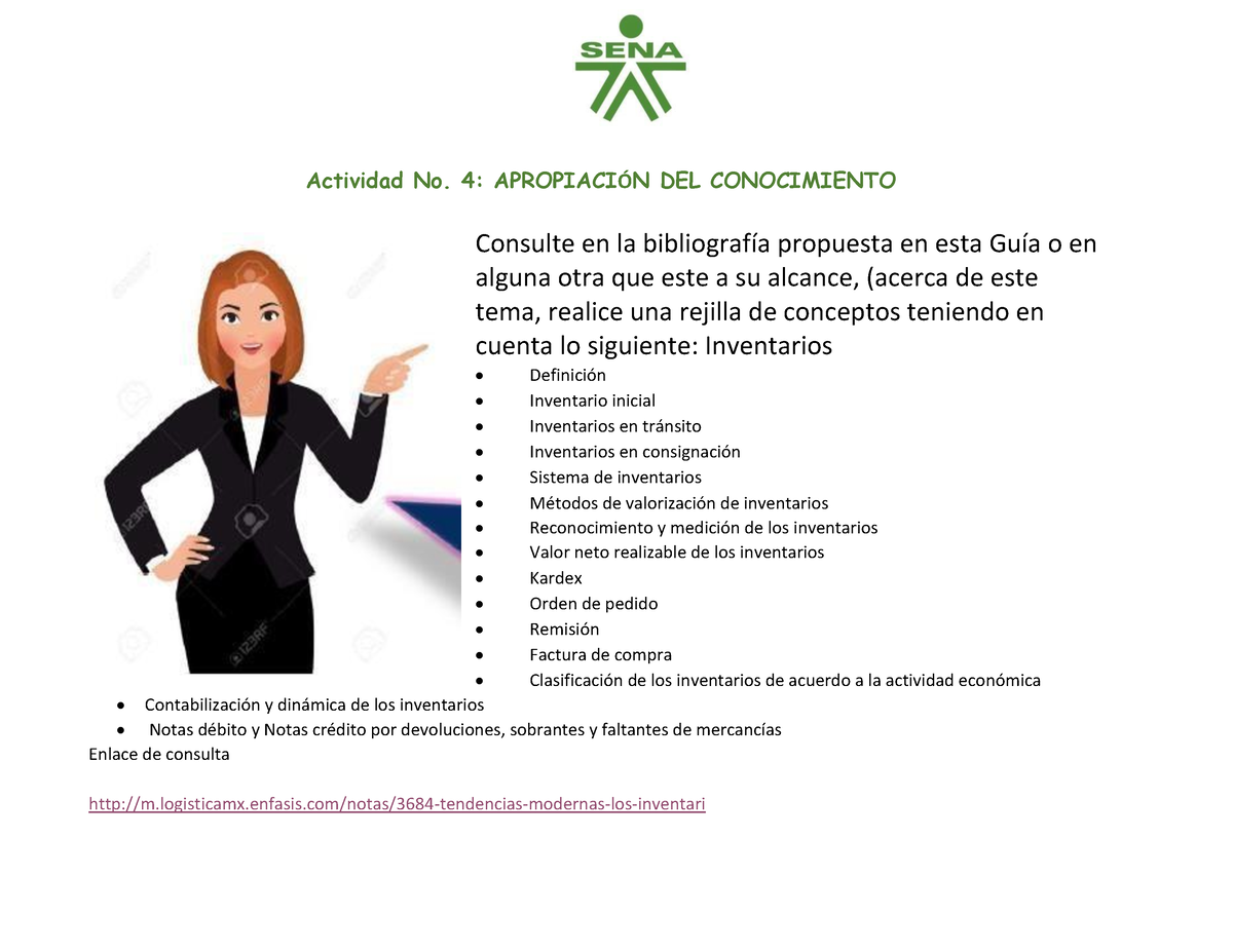 Evidencia 4 Inventario - Actividad No. 4: APROPIACI”N DEL CONOCIMIENTO ...