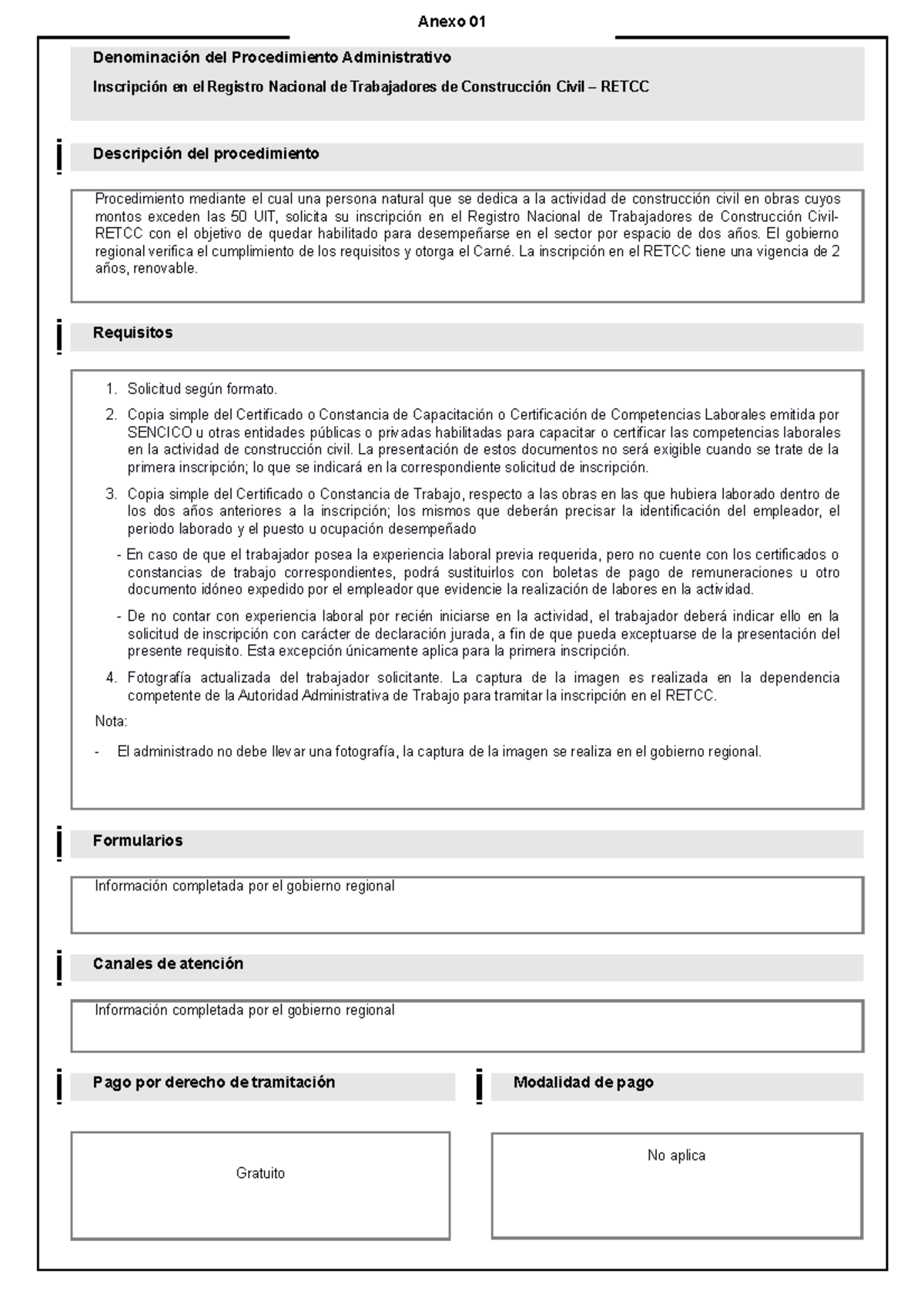 PA2 Formato TUPA reniec - Denominación del Procedimiento Administrativo ...