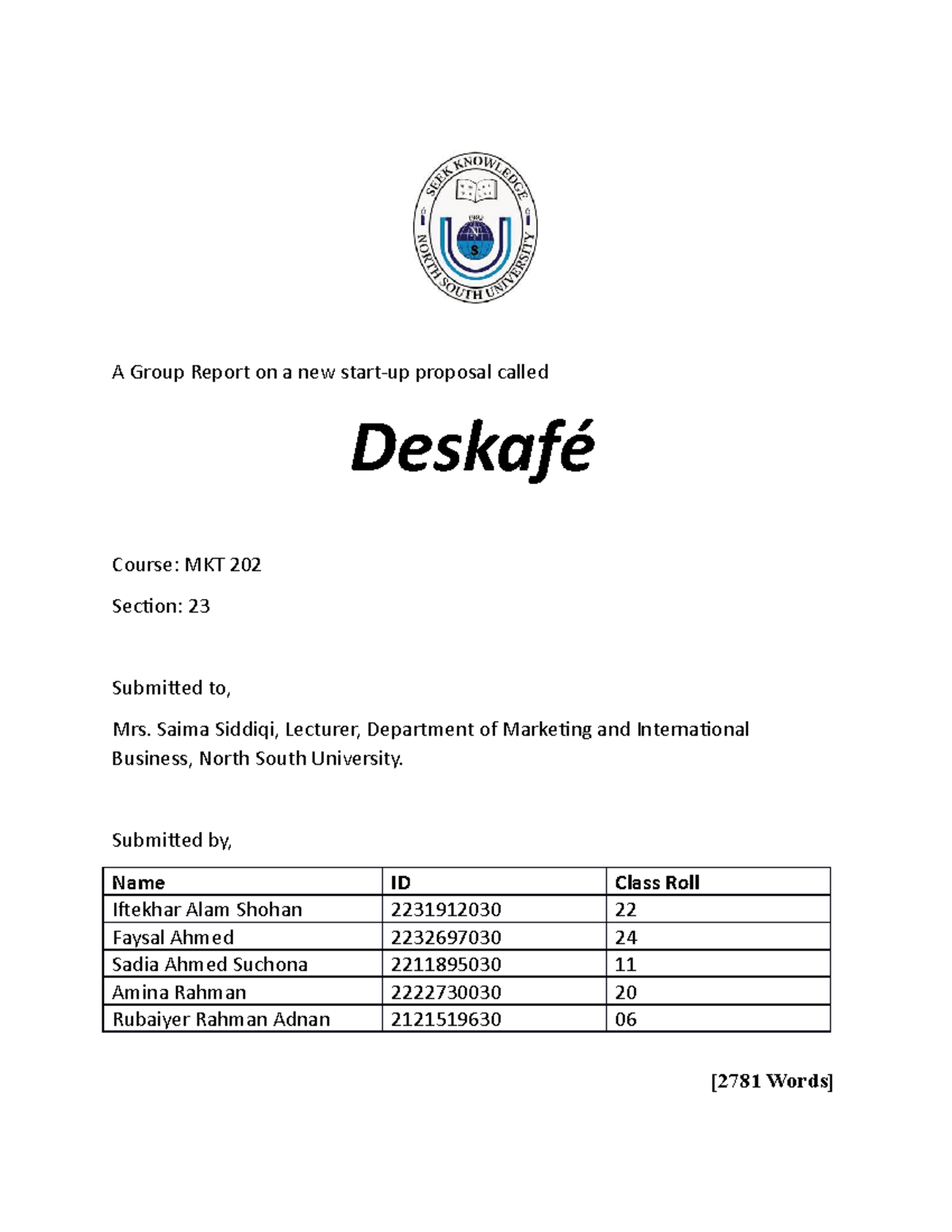 a-report-on-a-start-up-project-called-deskaf-a-group-report-on-a