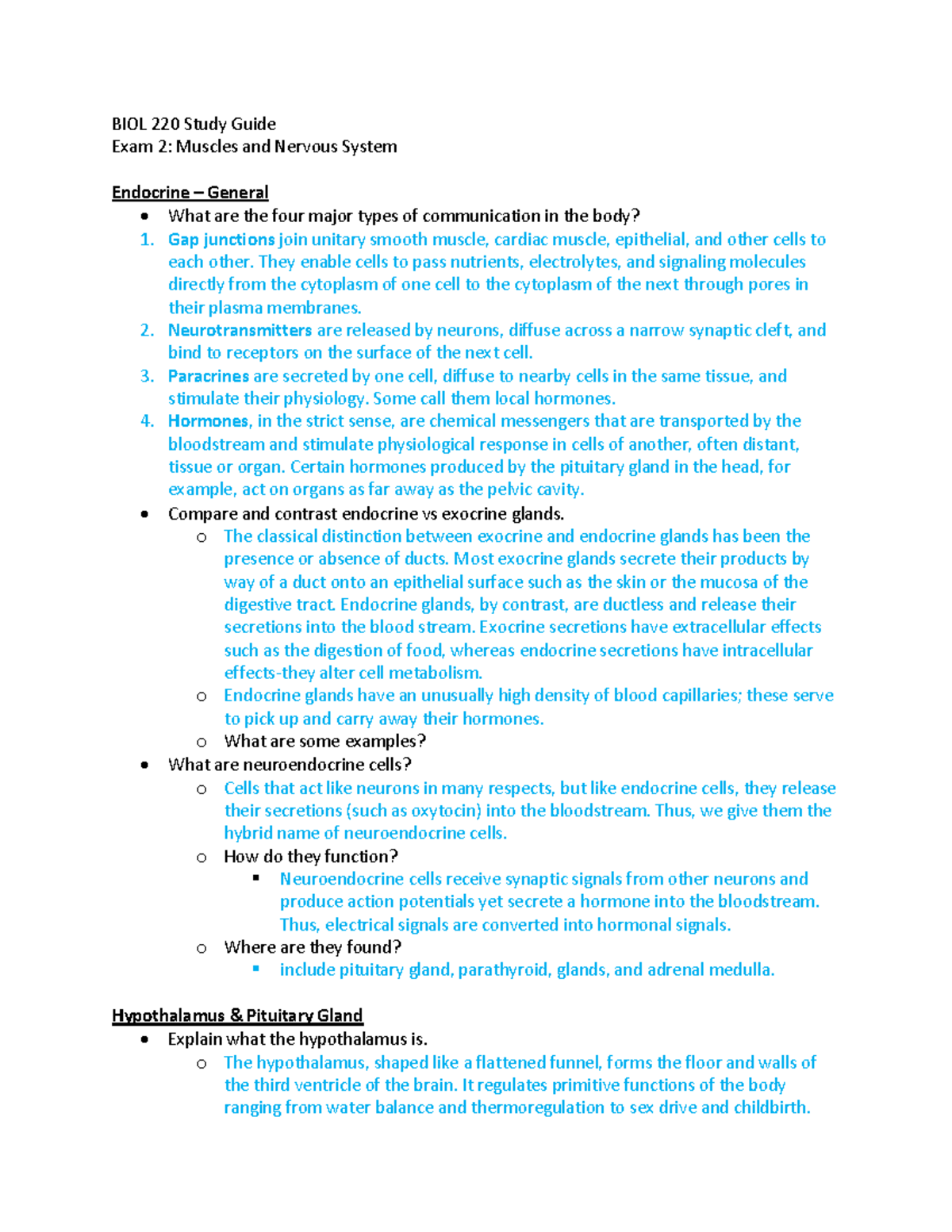 Anat 220 test 2 slides - BIOL 220 Study Guide Exam 2: Muscles and ...