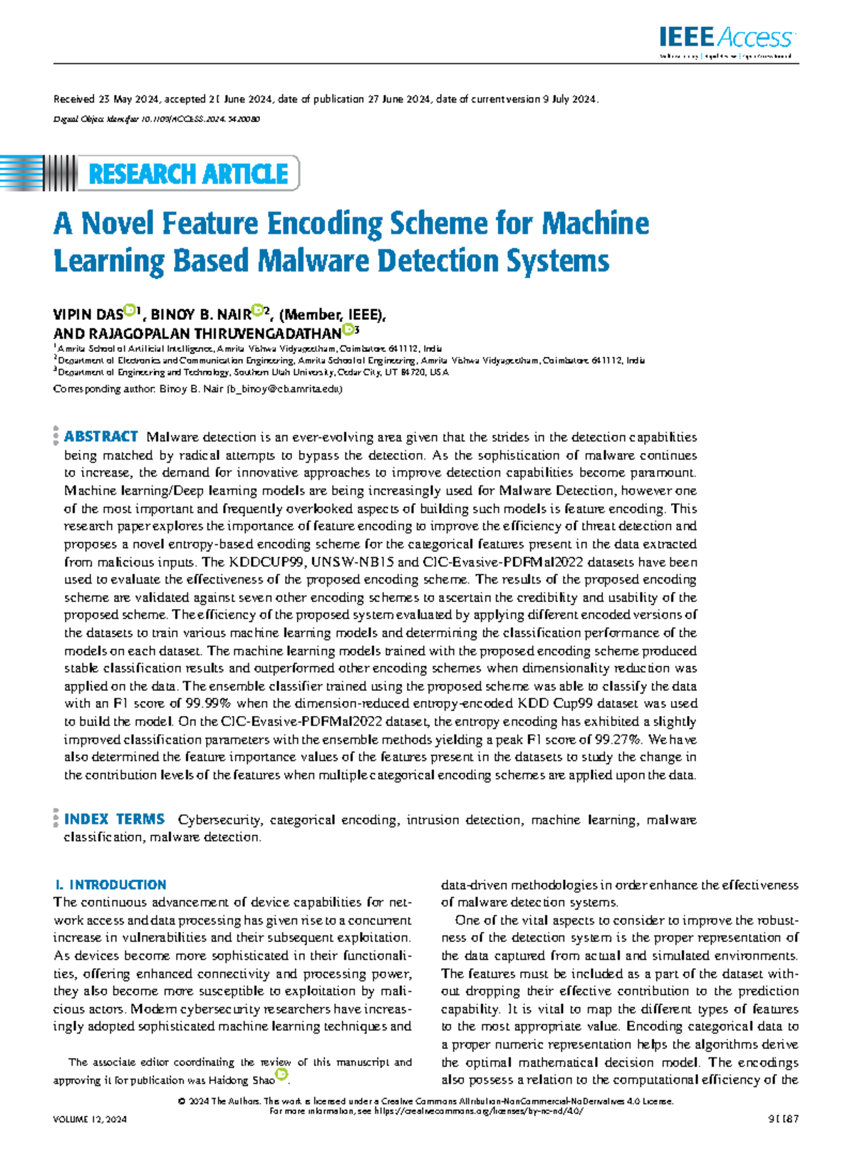 A Novel Feature Encoding Scheme for Machine Learning Based Malware ...