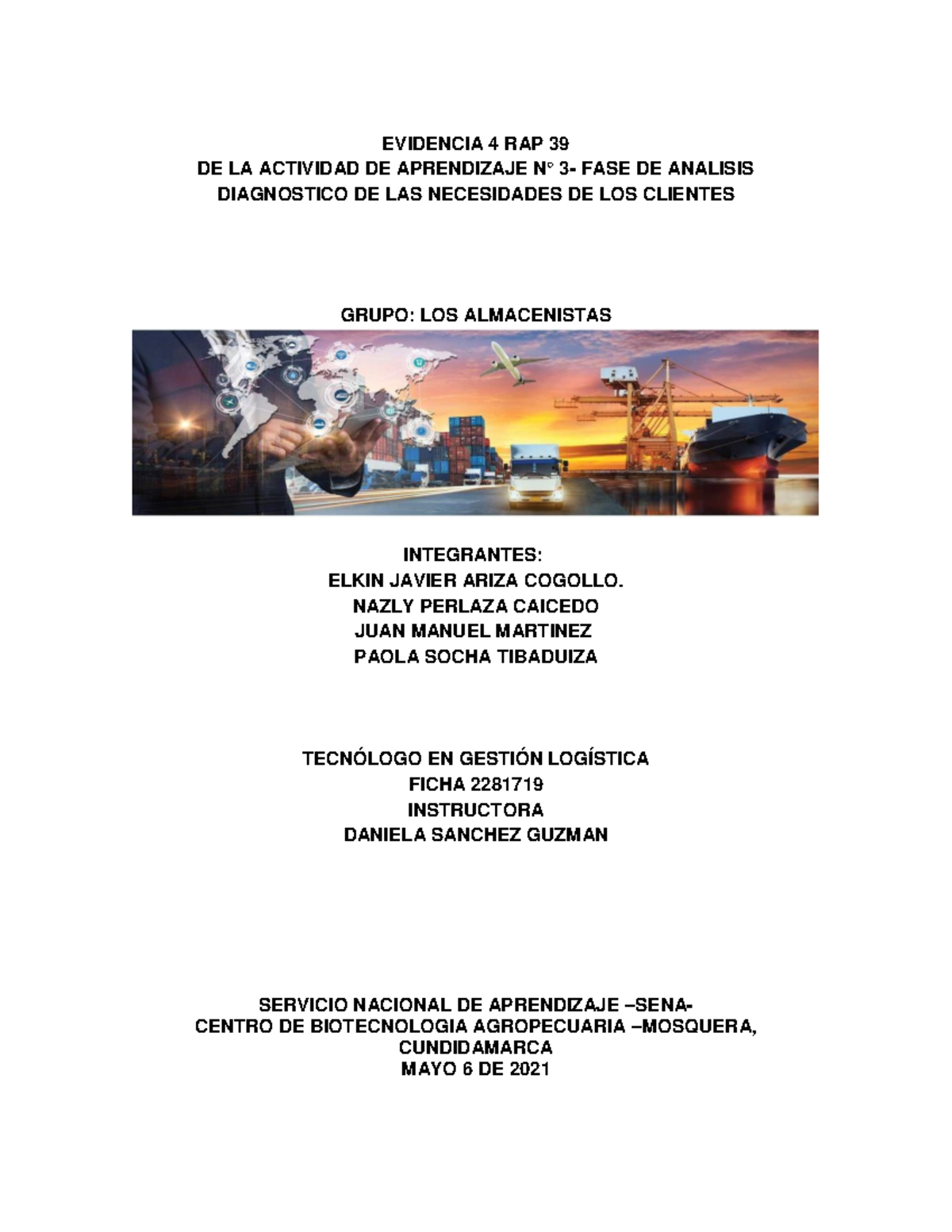 Evidencia 4- rap 39 Diagnostico DE Necesidades DE LOS Clientes ...