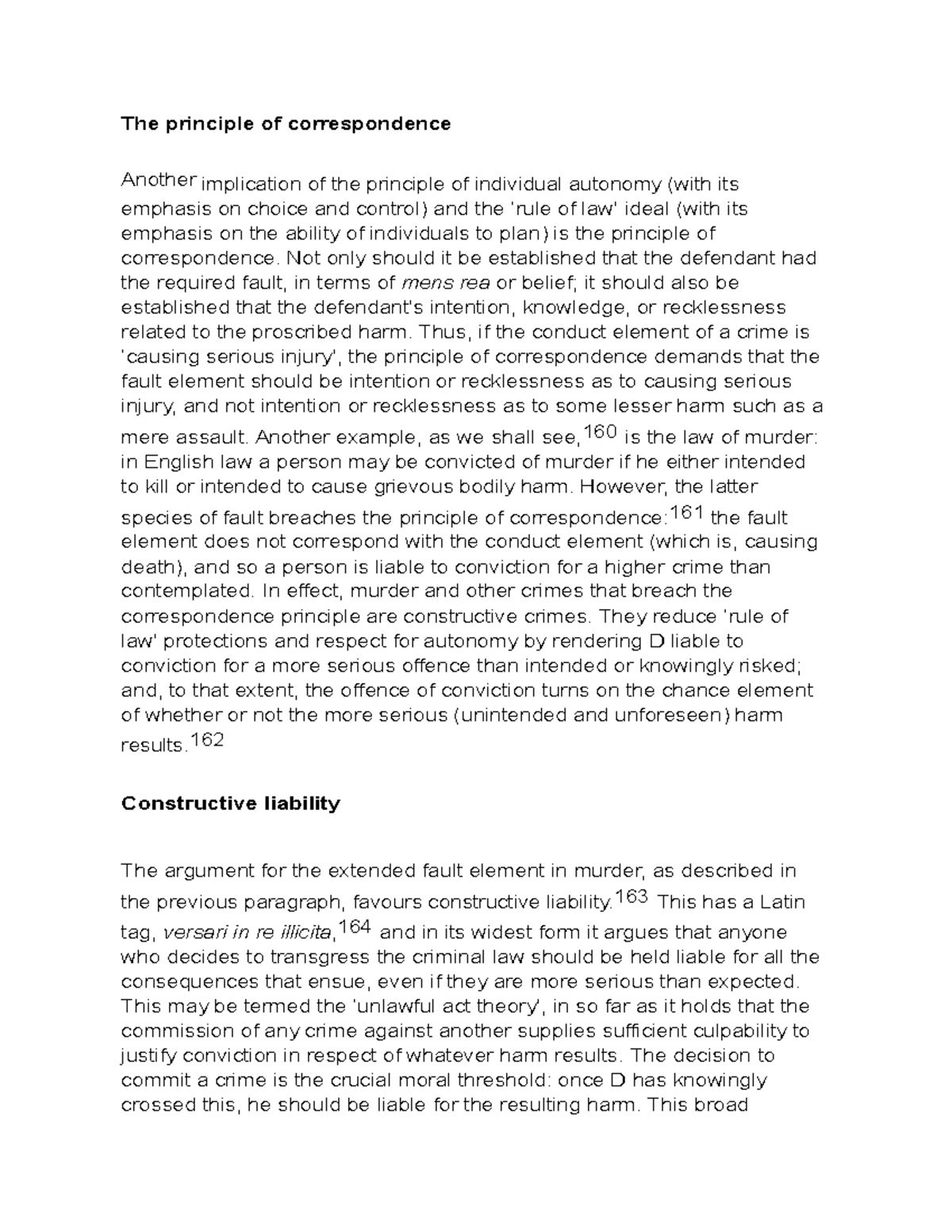 The principle of correspondence Not only should it be established