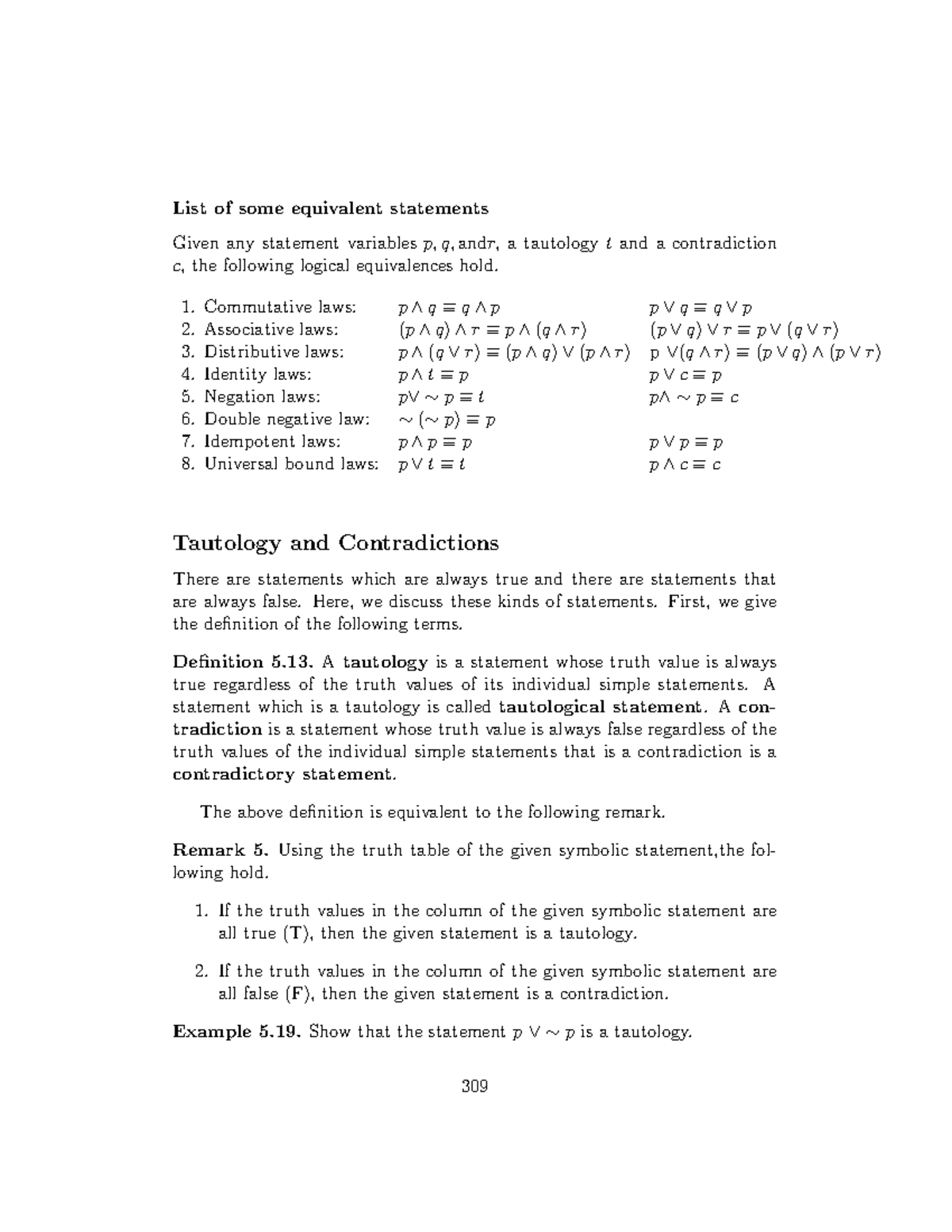 MMW 47 MMW 47 Notes List Of Some Equivalent Statements Given Any MMW 47 MMW 47 Notes List Of Some Equivalent Statements Given Any