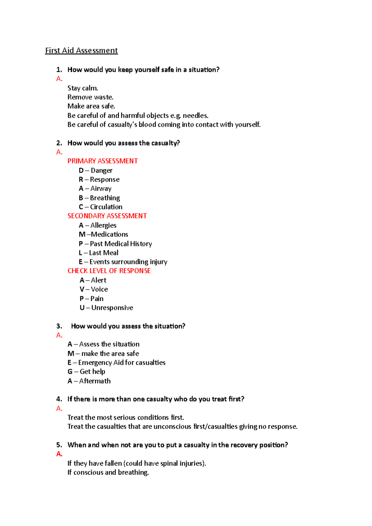 first-aid-assessment-notes-first-aid-assessment-1-how-would-you-keep