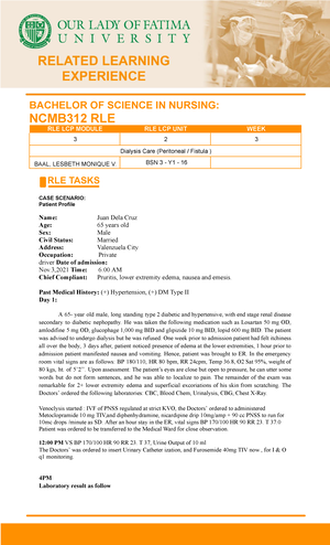 CHNN211-LEC- Midterm - Bachelor of Science in Nursing 2 YA CHNN 211 LEC ...