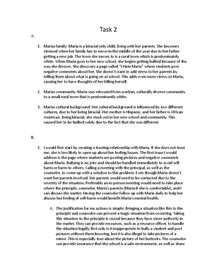 D169 TASK 3 - Task 3 Pass - D169 TASK 3: Professional Collaboration ...