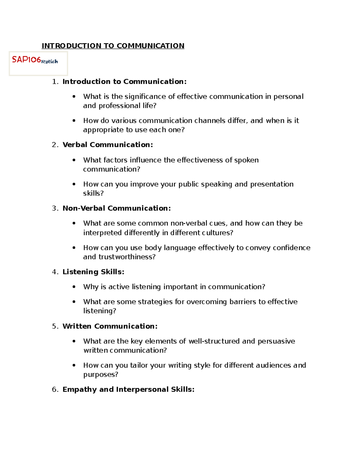 Introduction To Communication - Introduction To Communication 