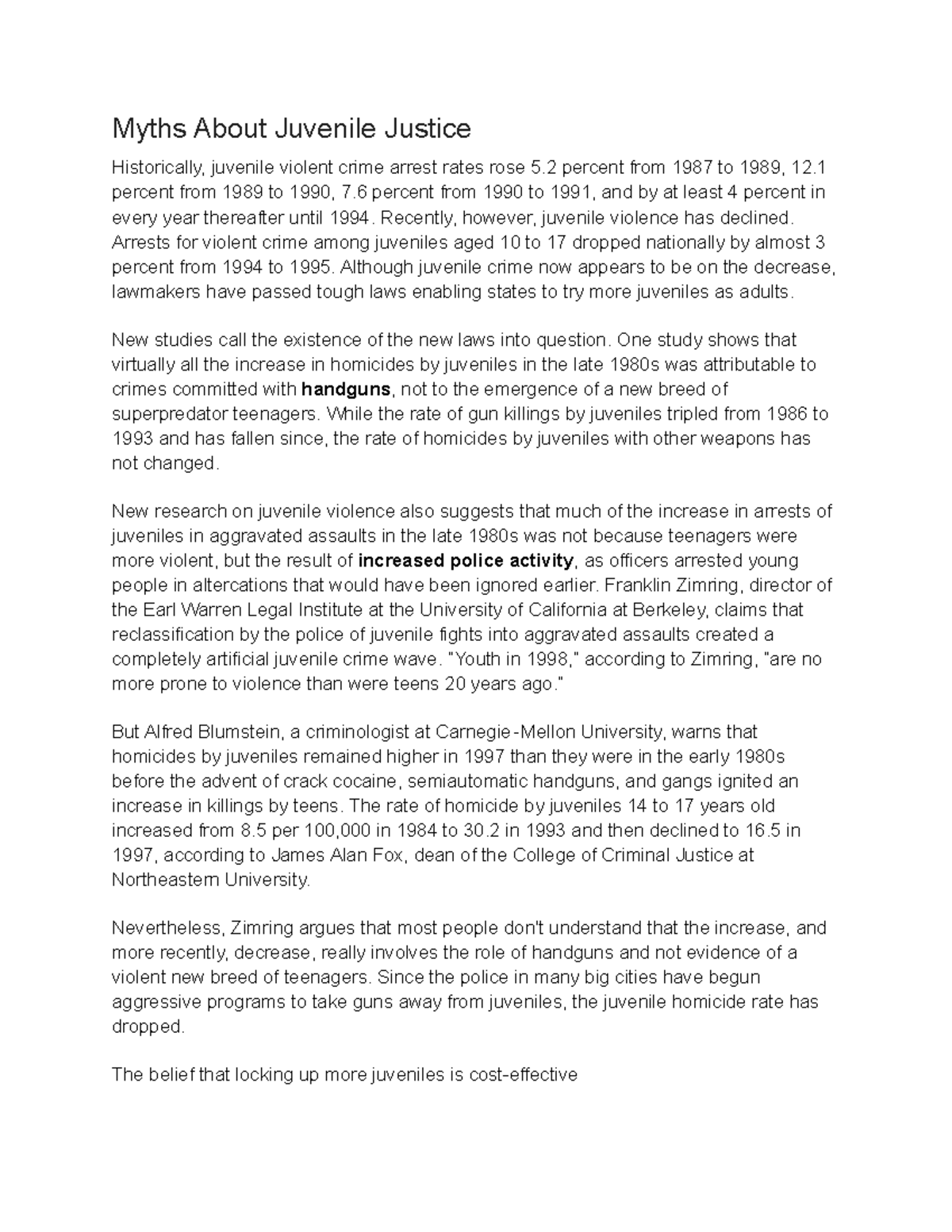 Juvenile Justice: Debunking The Myths About Status Offenses - 49cdqzz