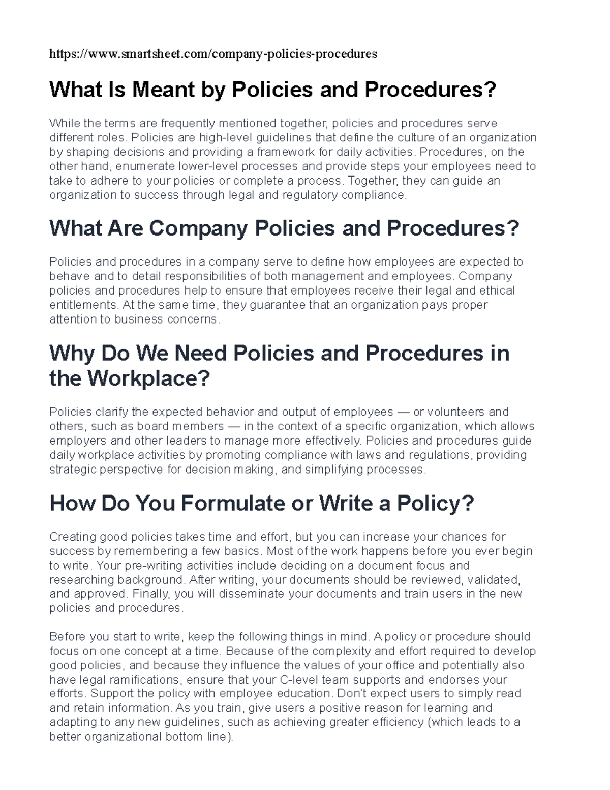 policy-2-essays-smartsheet-company-policies-procedures-what-is