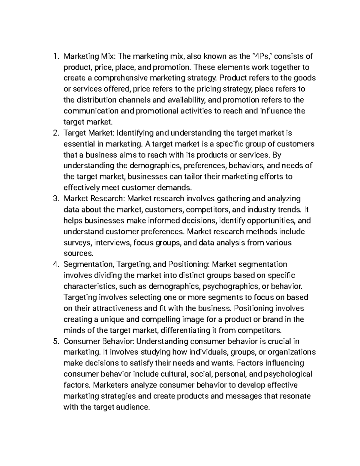 Principles of Marketing Notes - Marketing Mix: The marketing mix, also ...